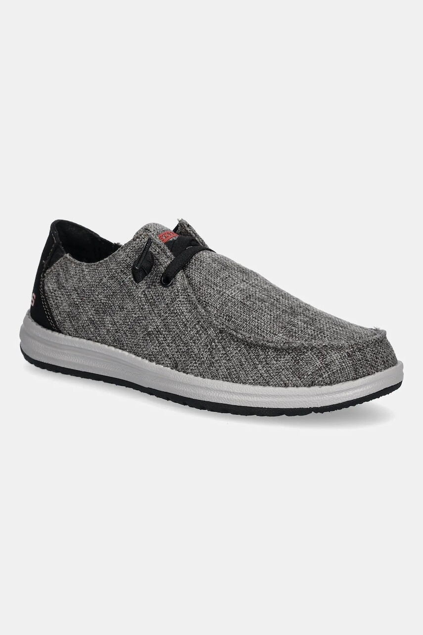 Mokasíny Skechers šedá farba