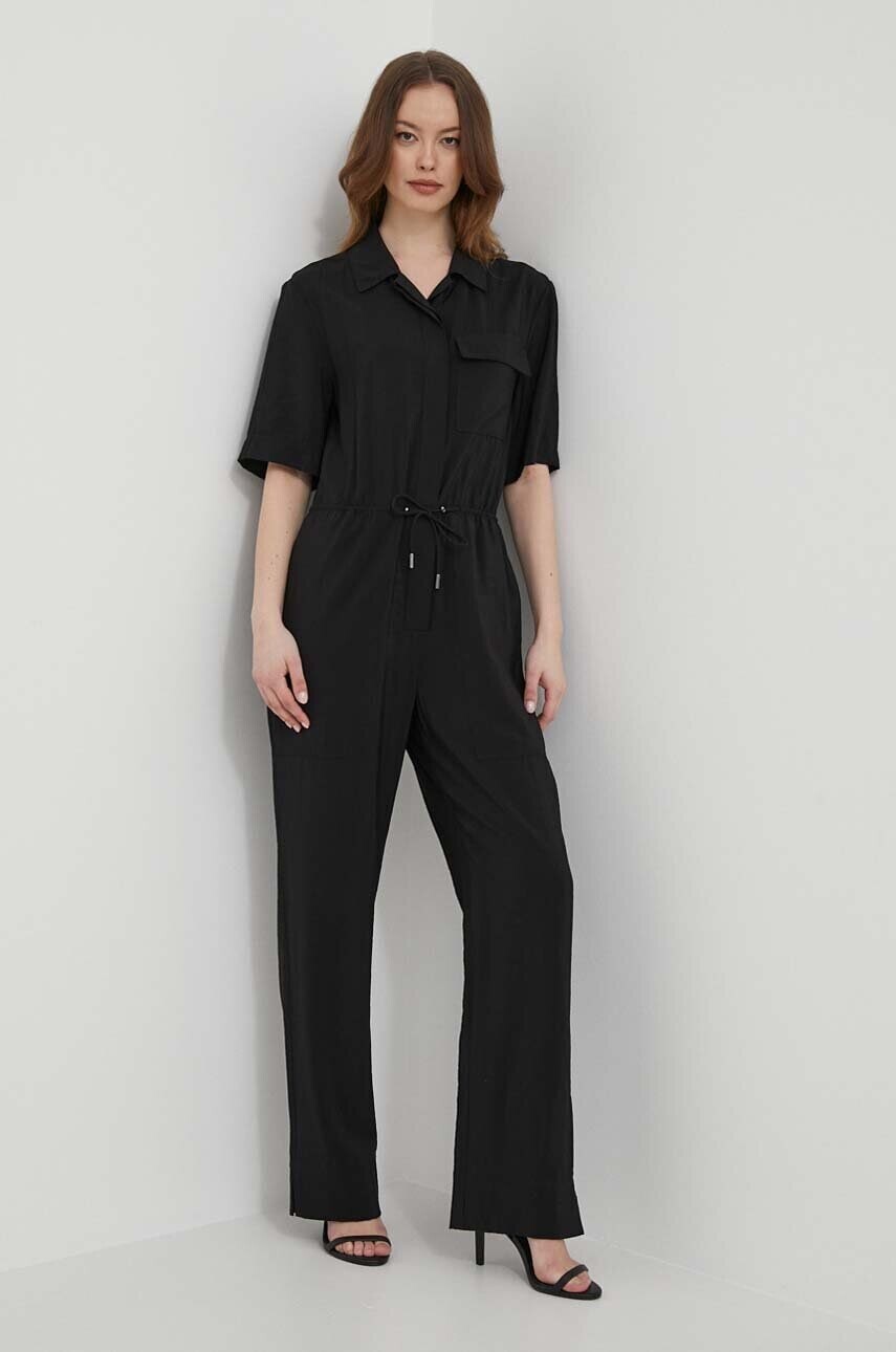Overal Calvin Klein čierna farba,s golierom,K20K206919