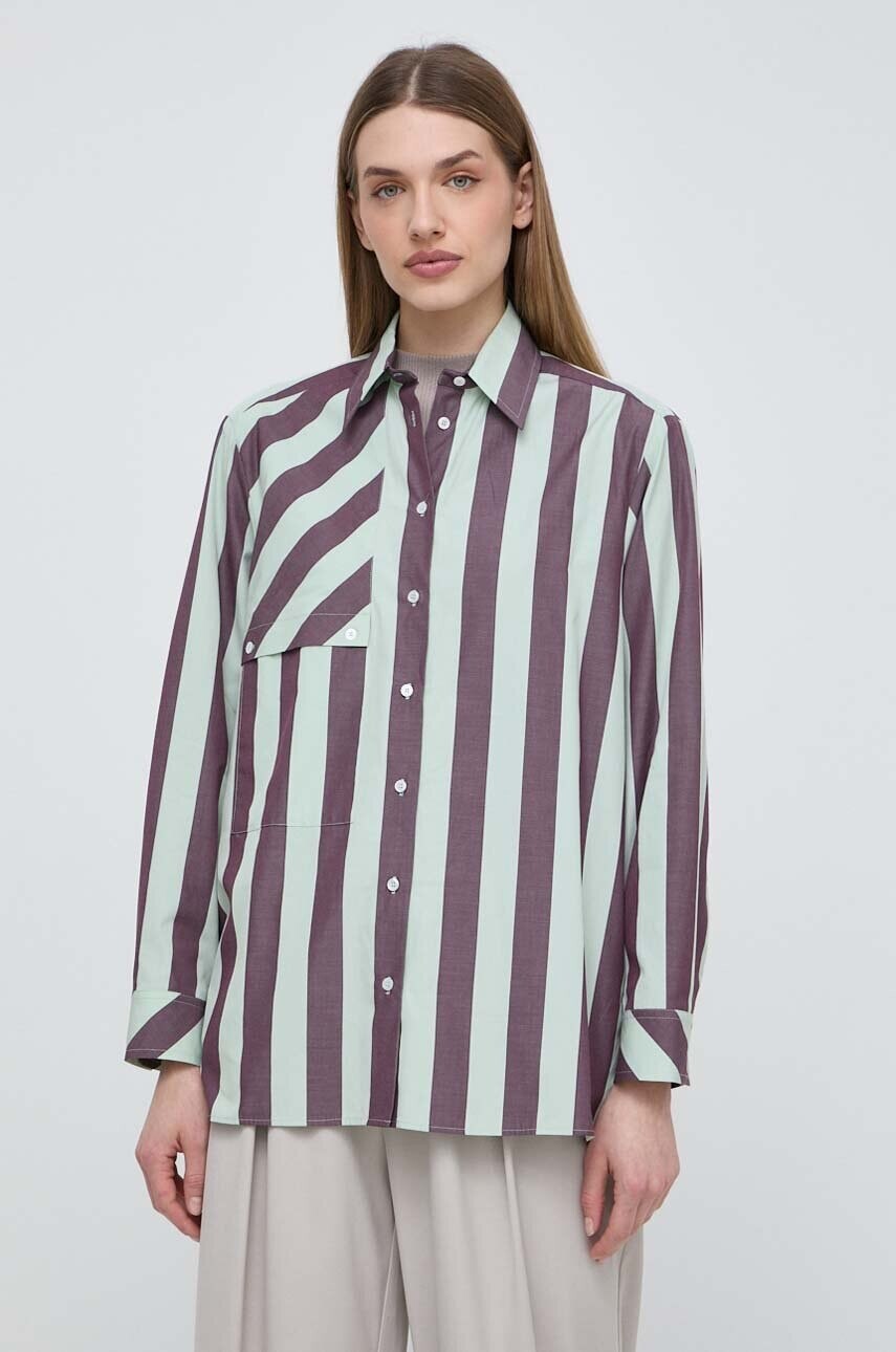 Bavlnená košeľa Weekend Max Mara x Arthur Arbesser dámska,zelená farba,regular,s klasickým golierom,2415191012600