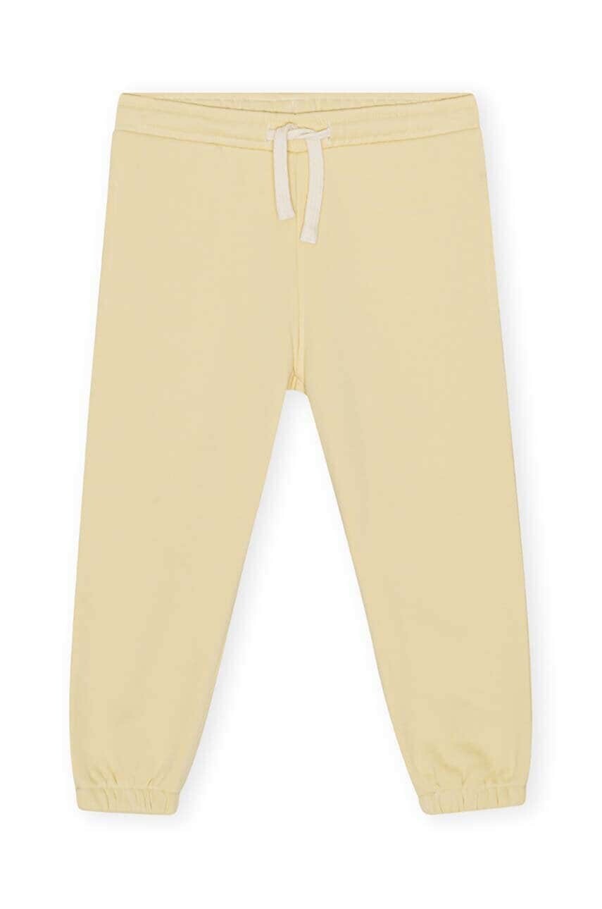 Detské tepláky Konges Sløjd LOU SWEAT PANTS žltá farba, jednofarebné