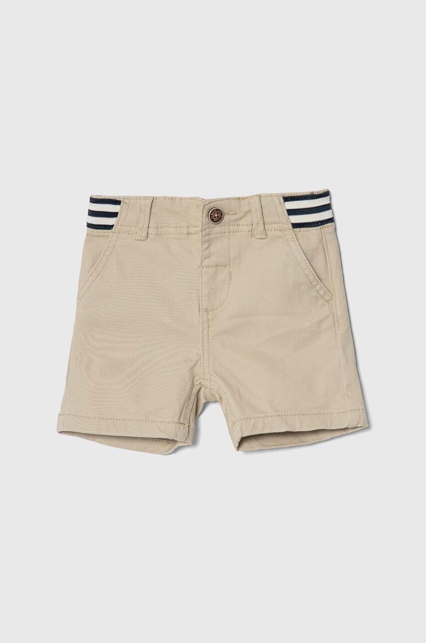 Krátke nohavice pre bábätká zippy béžová farba, jednofarebné, nastaviteľný pás