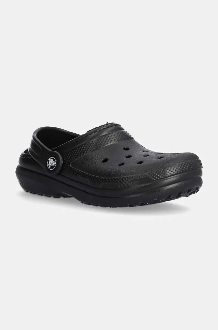 Detské šľapky Crocs Lined 207010 čierna farba