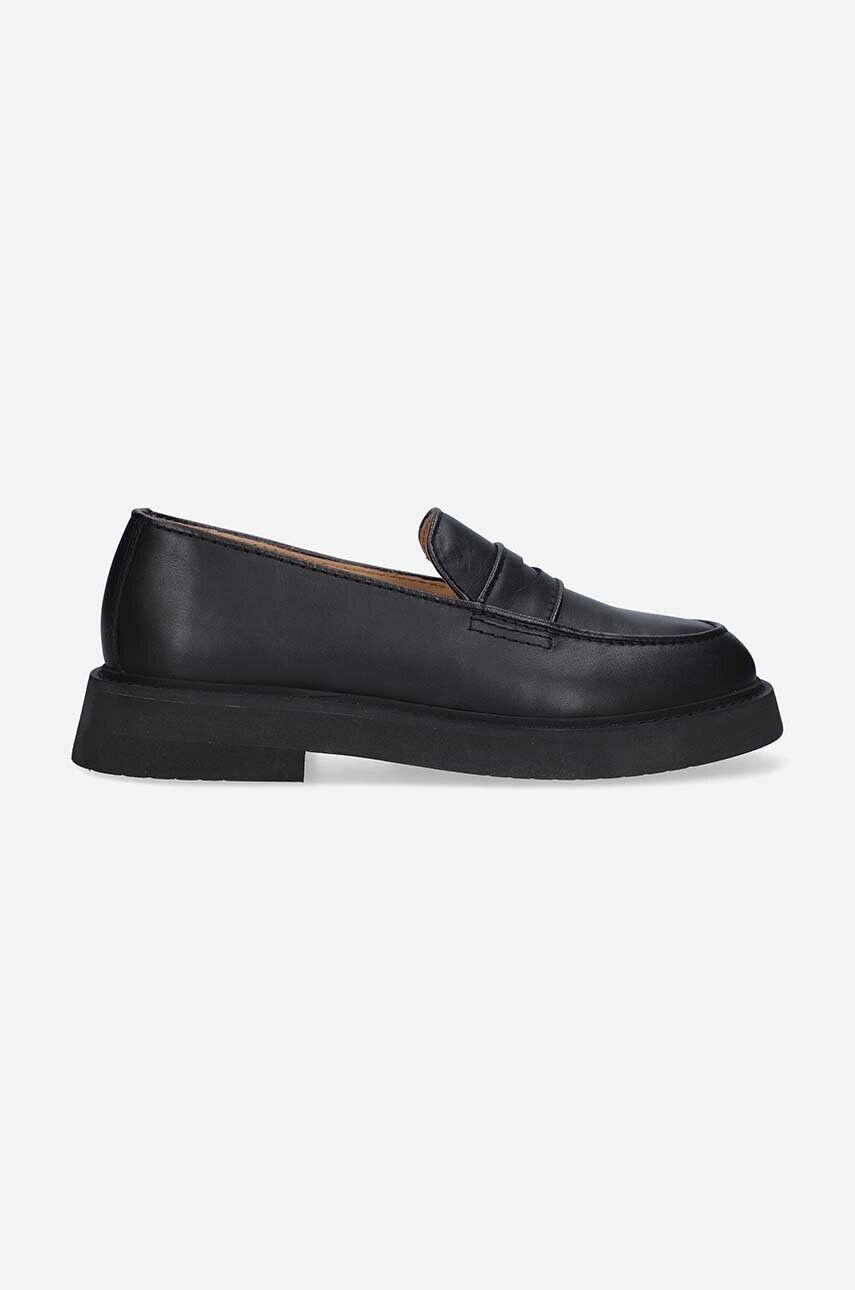 Kožené mokasíny A.P.C. Mocassins Gael pánske, čierna farba PXBAA-H53274 BLACK