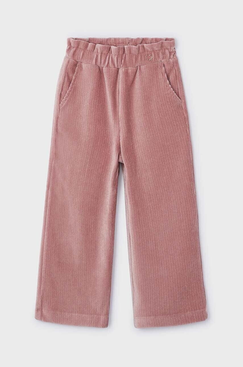 Detské menčestrové nohavice Mayoral ružová farba, jednofarebné, 4544