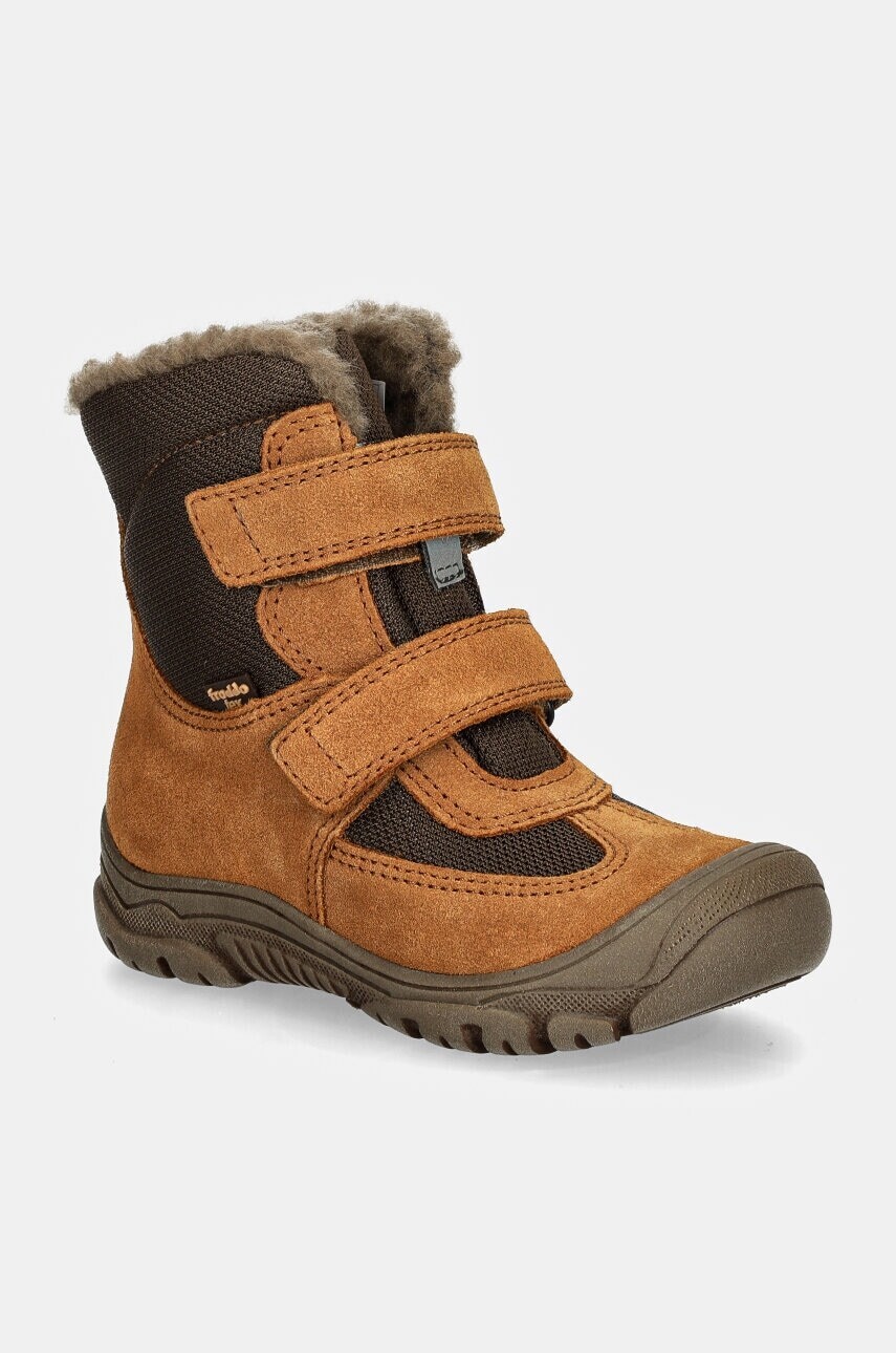 Detské kožené snehule Froddo LINZ WOOL TEX HIGH hnedá farba, G3160229