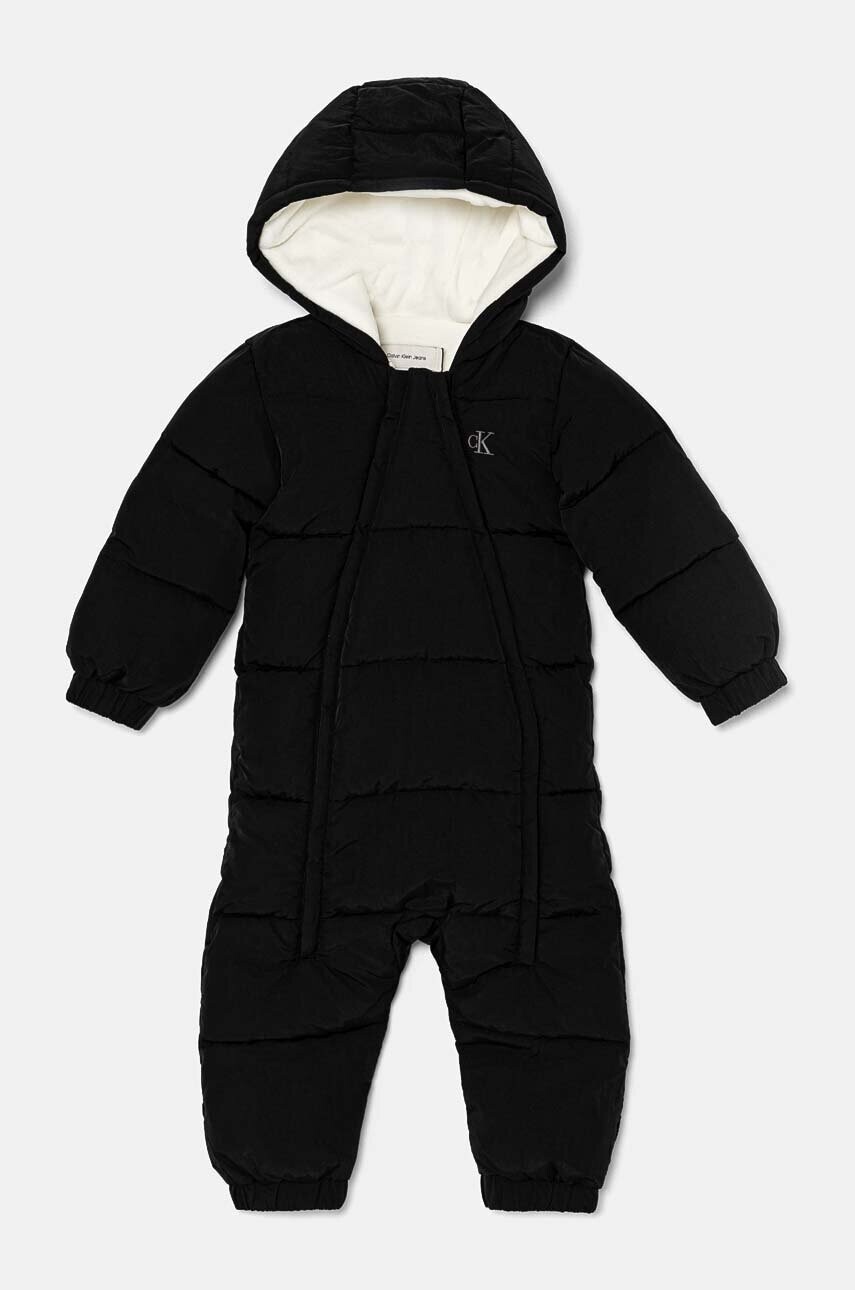 Overal pre bábätká Calvin Klein Jeans čierna farba, IN0IN00243