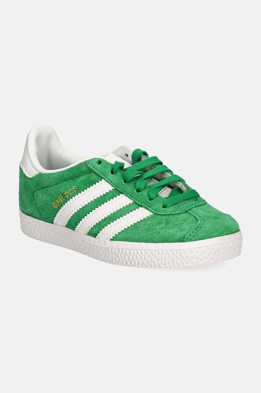 Detské tenisky adidas Originals GAZELLE C zelená farba, IH9910