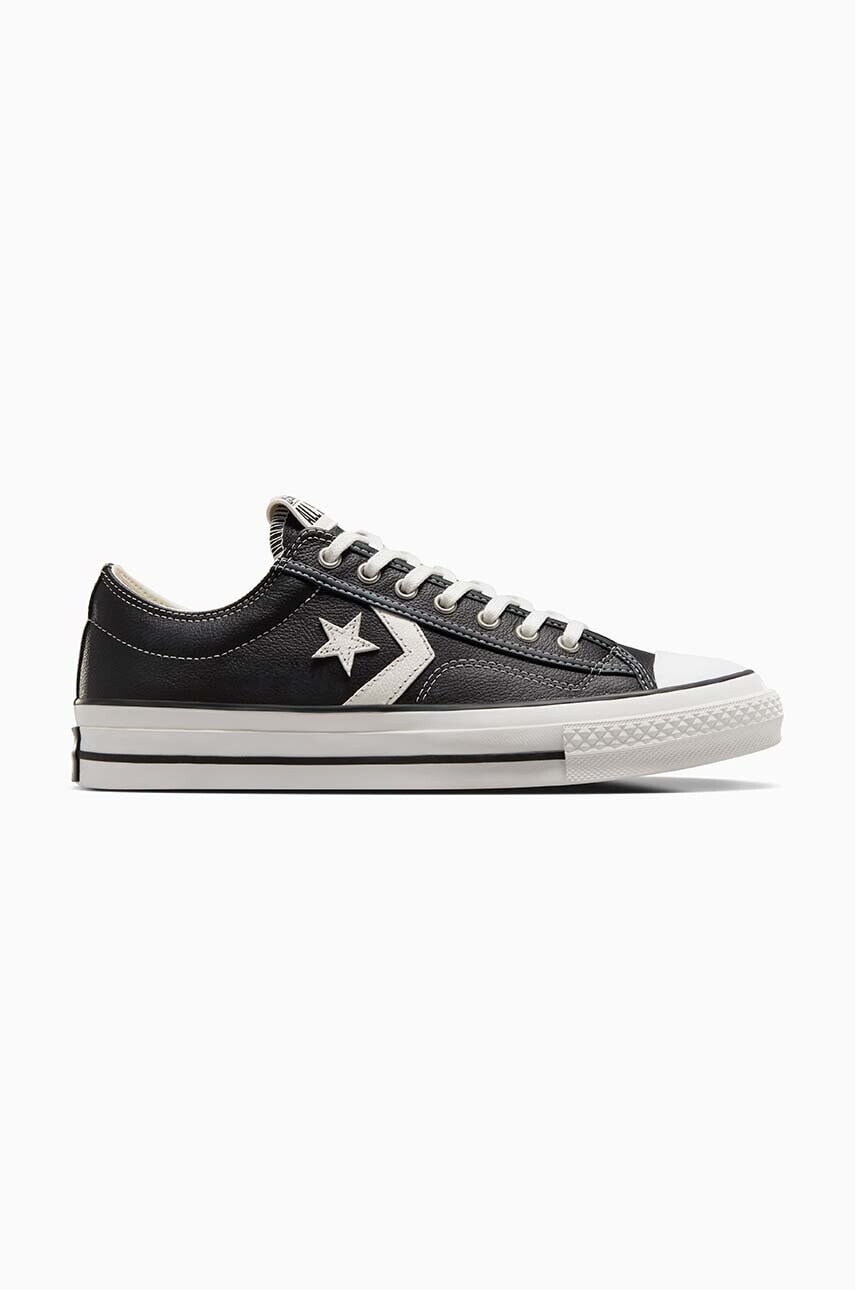 Kožené tenisky Converse Star Player 76 pánske, čierna farba, A06204C