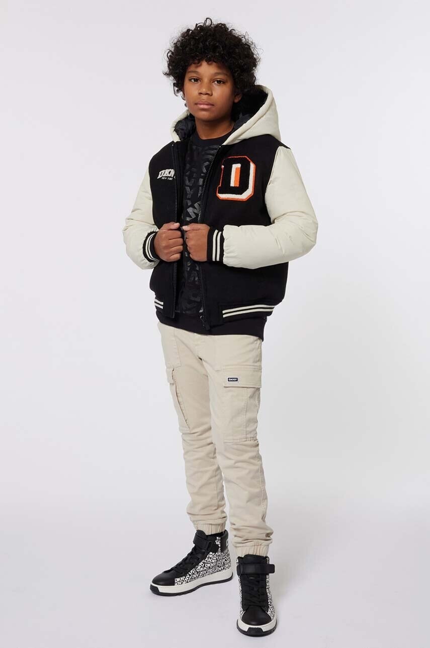 Detská bunda bomber Dkny čierna farba, D60204