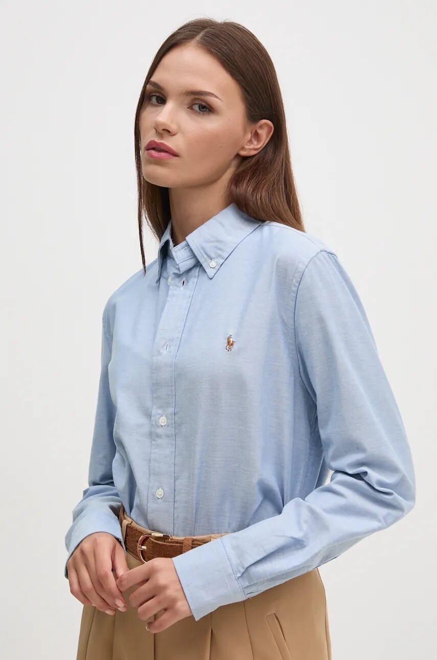 Košeľa Polo Ralph Lauren dámska, regular, s klasickým golierom, 211941520