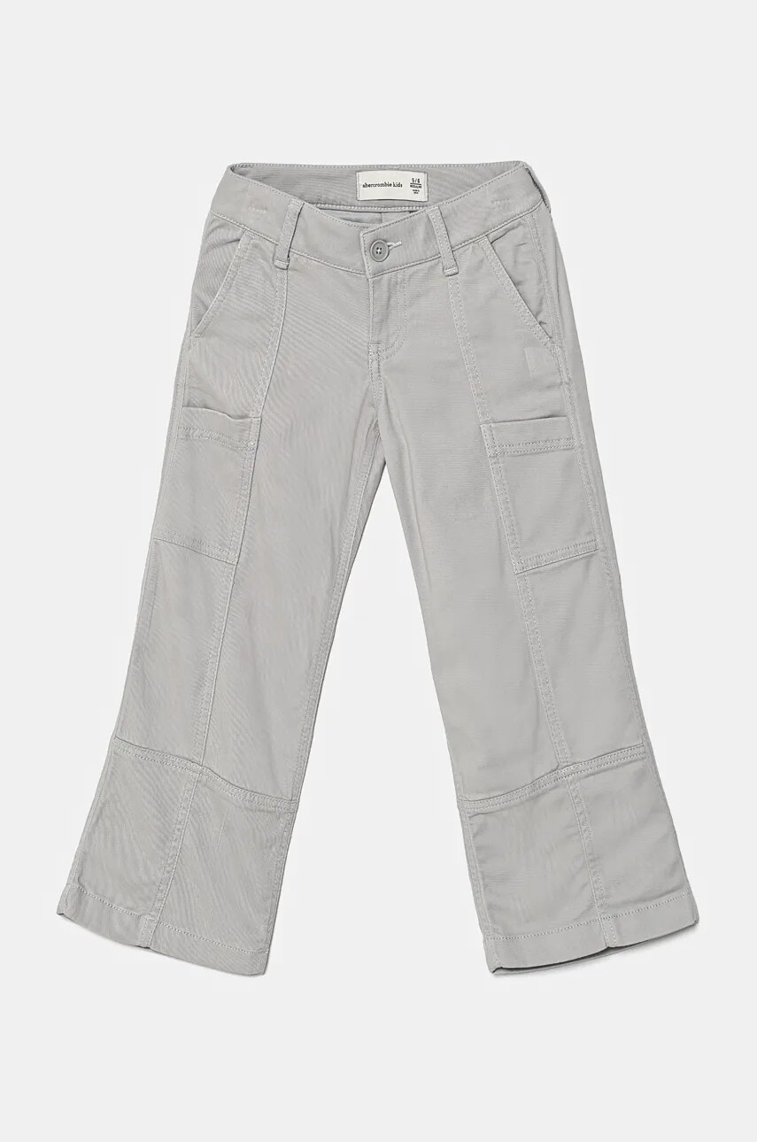 Detské nohavice Abercrombie & Fitch šedá farba, jednofarebné, KI256-4072