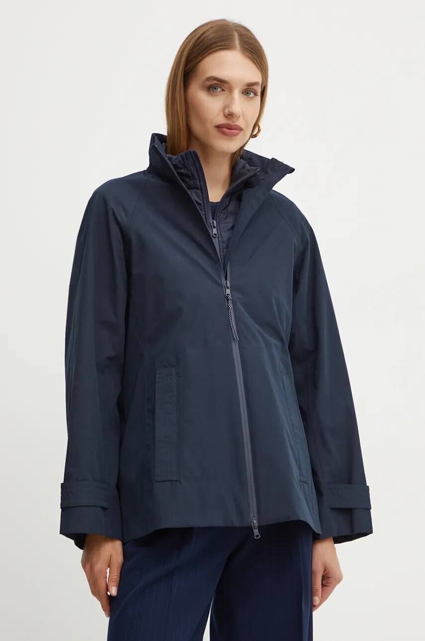 Bunda Max Mara Leisure dámska, tmavomodrá farba, prechodná, 2426036028600