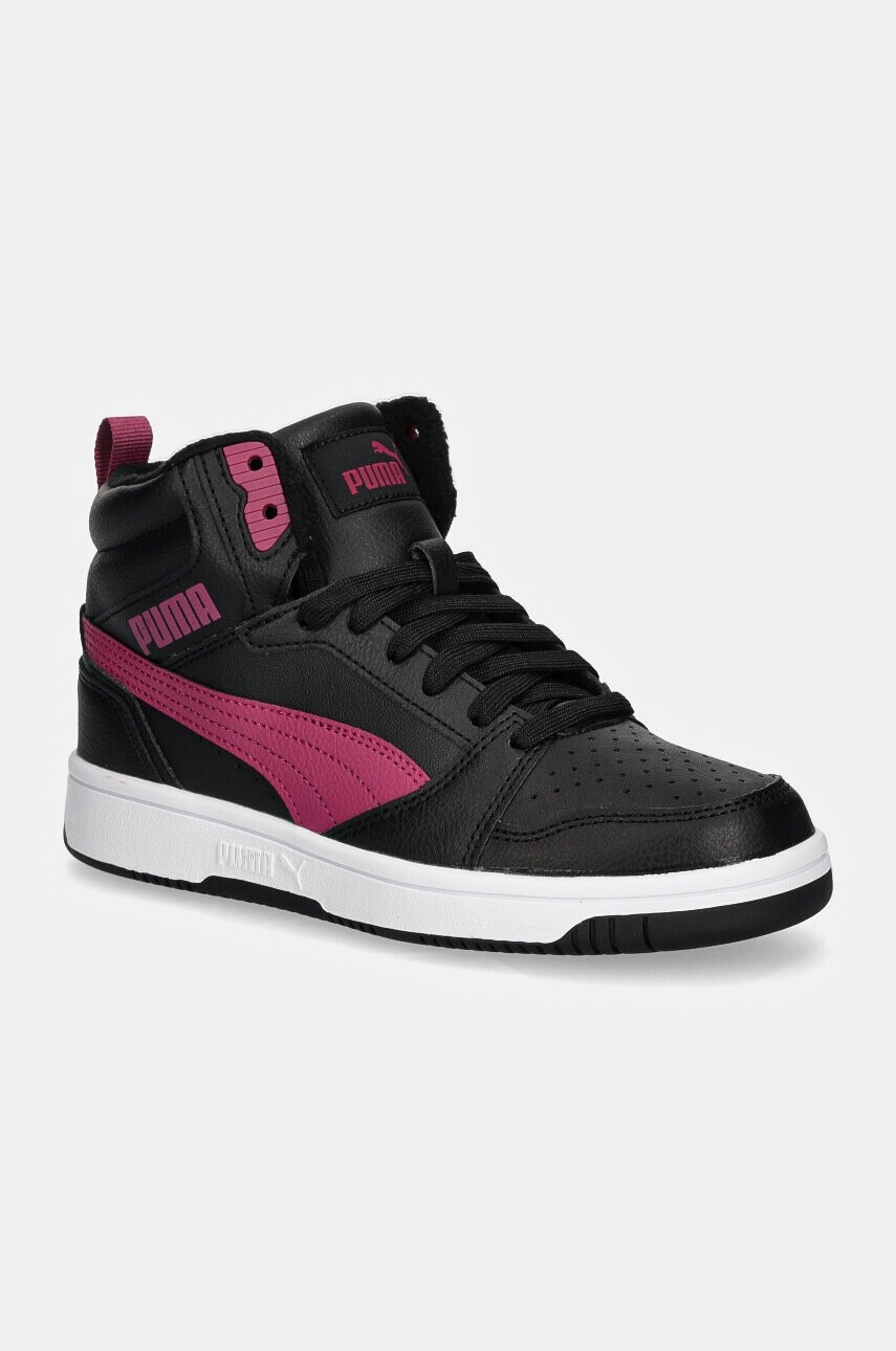 Detské tenisky Puma Rebound V6 Mid WTR čierna farba, 394685