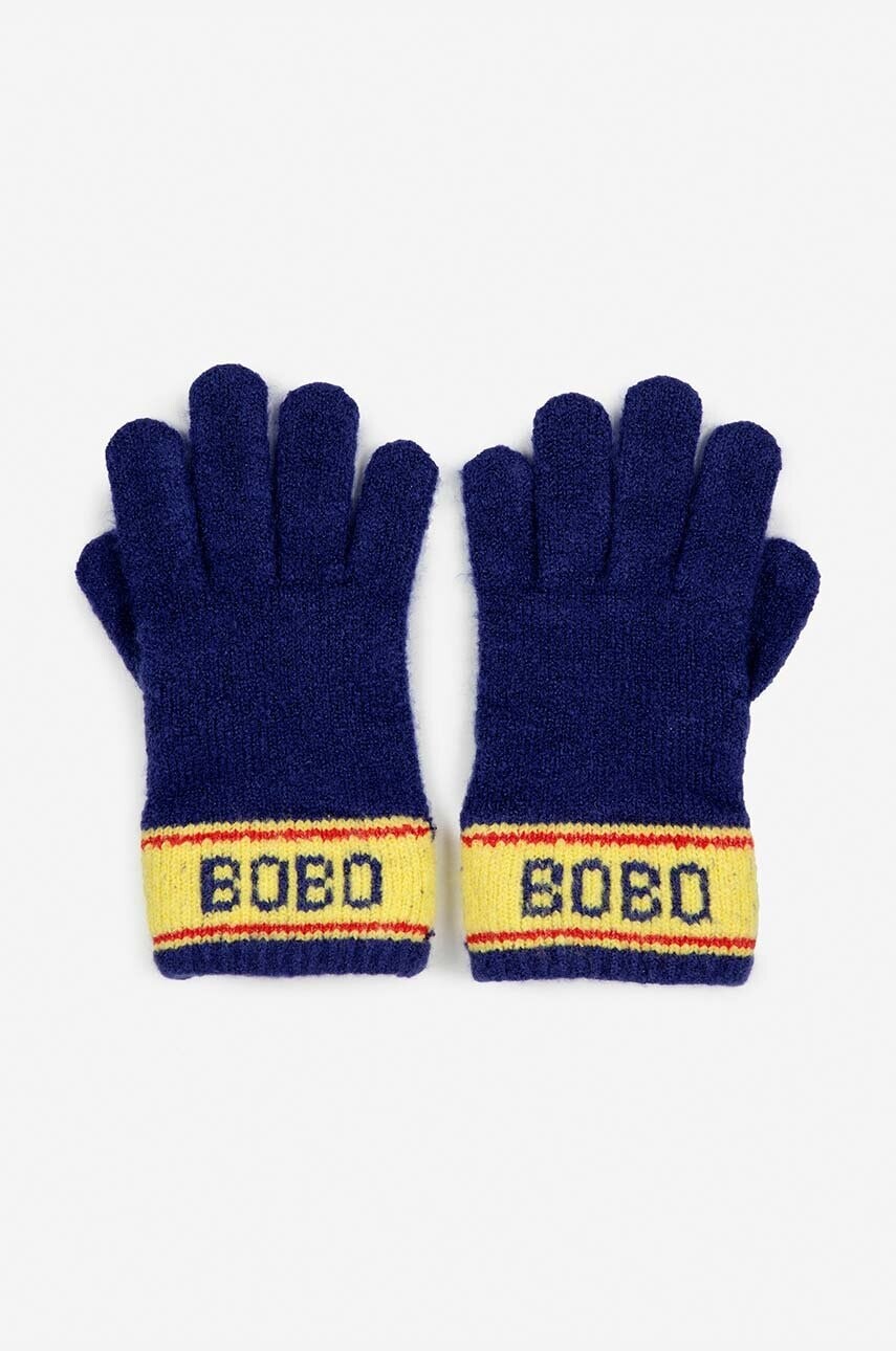 Detské rukavice Bobo Choses tmavomodrá farba, 224AI040