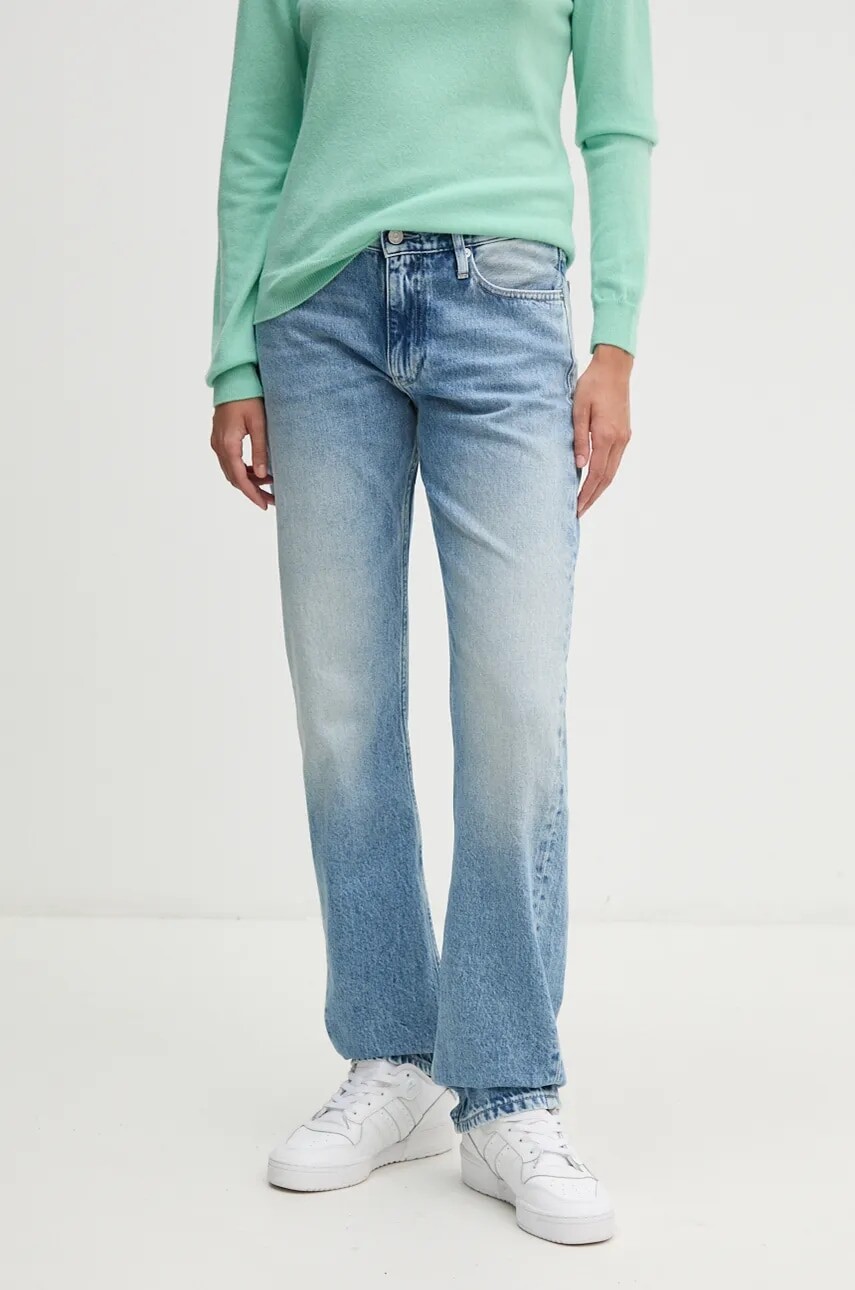 Rifle Calvin Klein Jeans dámske, vysoký pás, J20J223998