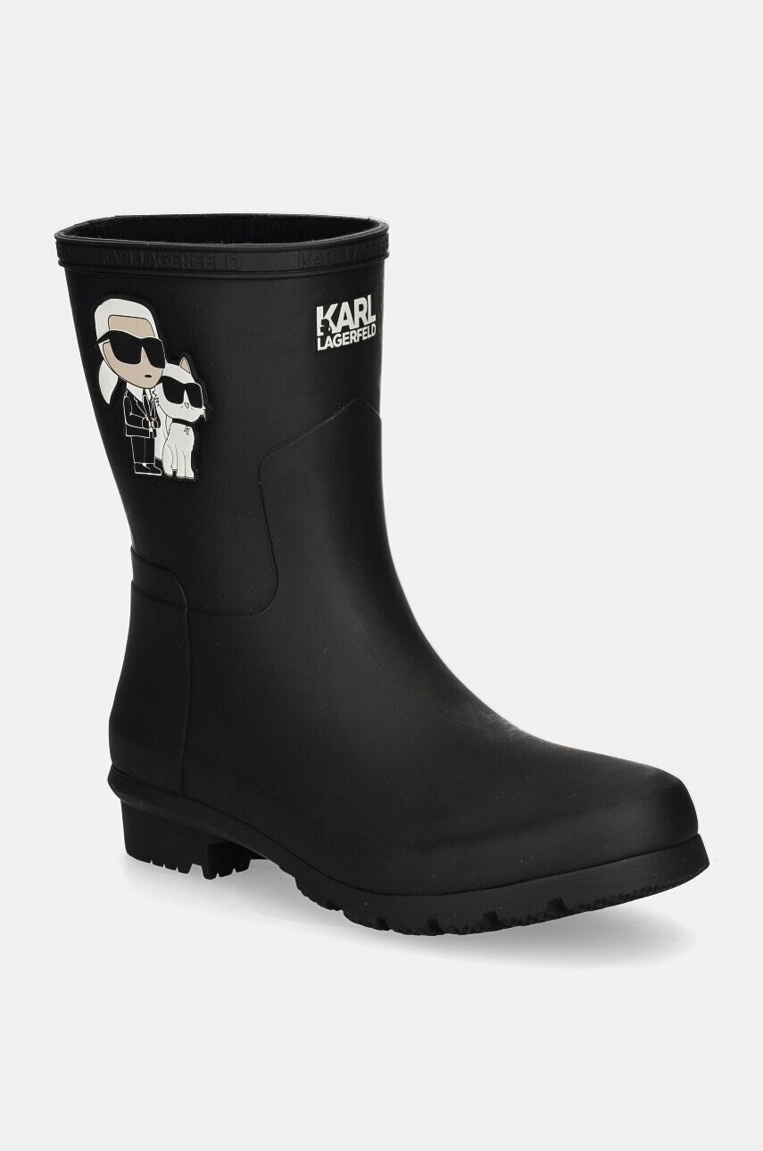 Gumáky Karl Lagerfeld KALOSH dámske, čierna farba, KL47073T