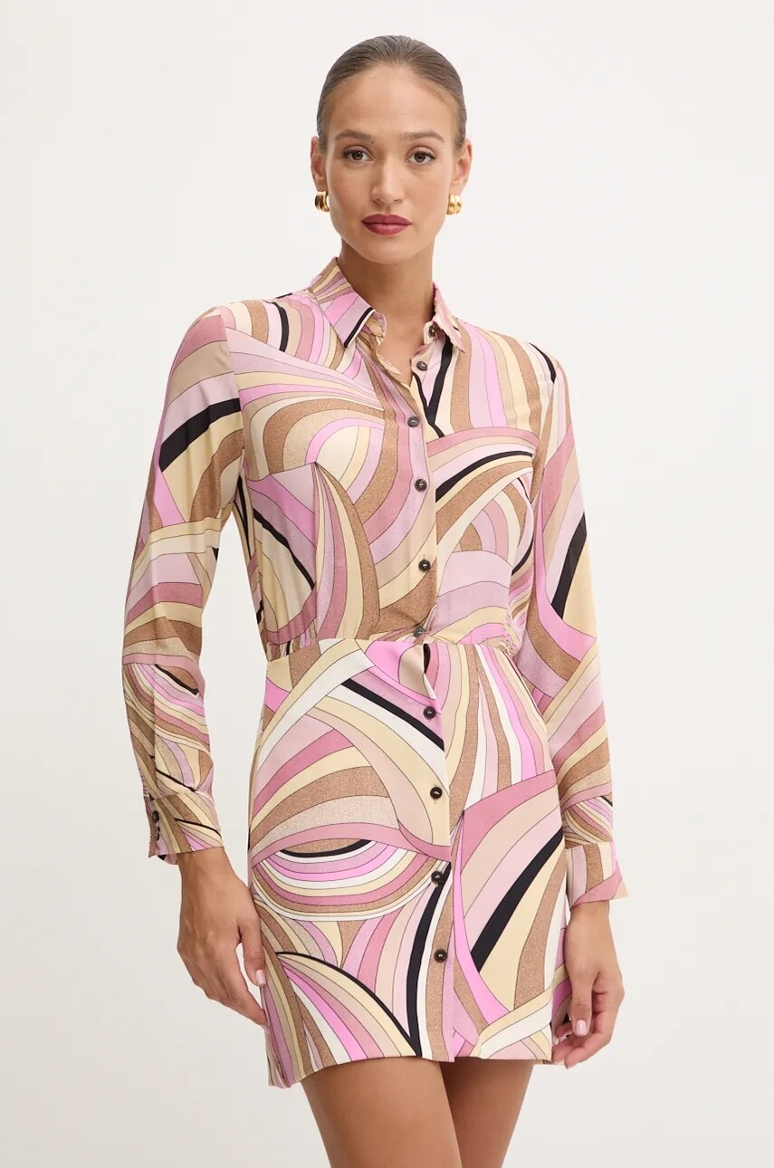 Šaty s prímesou hodvábu Marella mini, rovný strih, 2423226092200