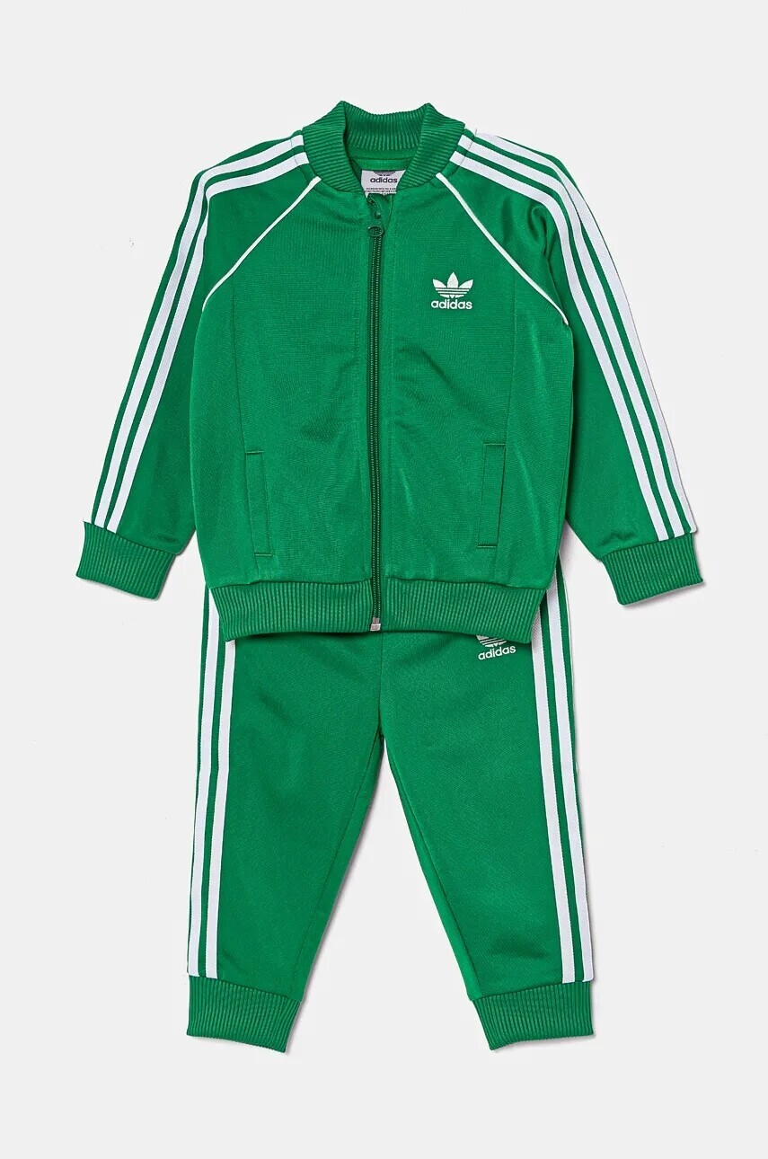 Detská tepláková súprava adidas Originals SST TRACKSUIT zelená farba, IX5176