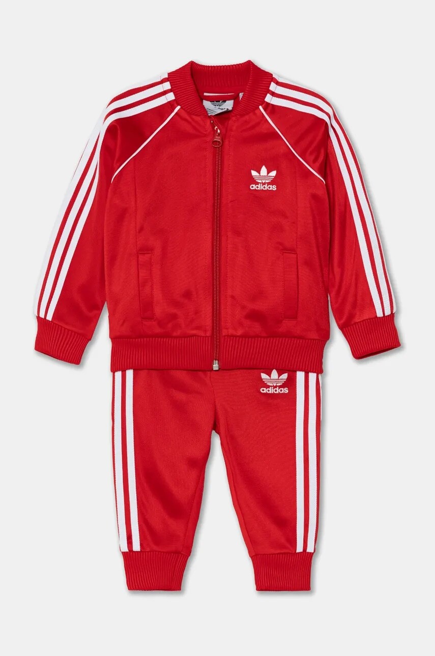 Detská tepláková súprava adidas Originals SST TRACKSUIT červená farba, IX7623