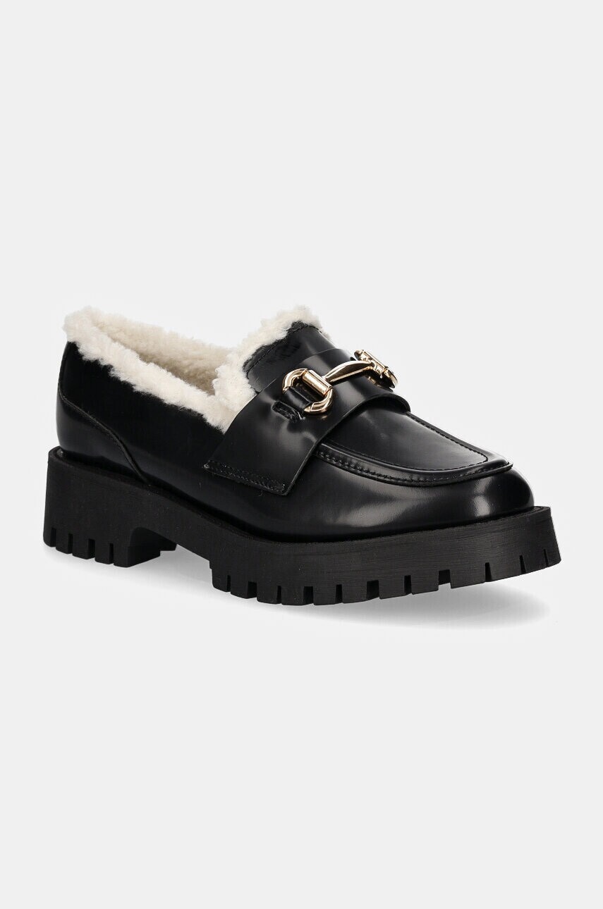 Poltopánky Steve Madden Lorry dámske, čierna farba, na platforme, SM11003273