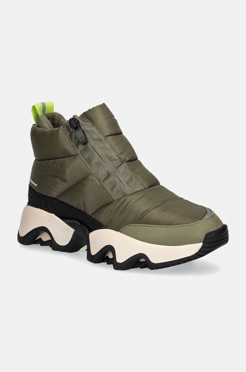 Snehule Sorel KINETIC IMPACT PUFFY ZIP zelená farba, 2058681397