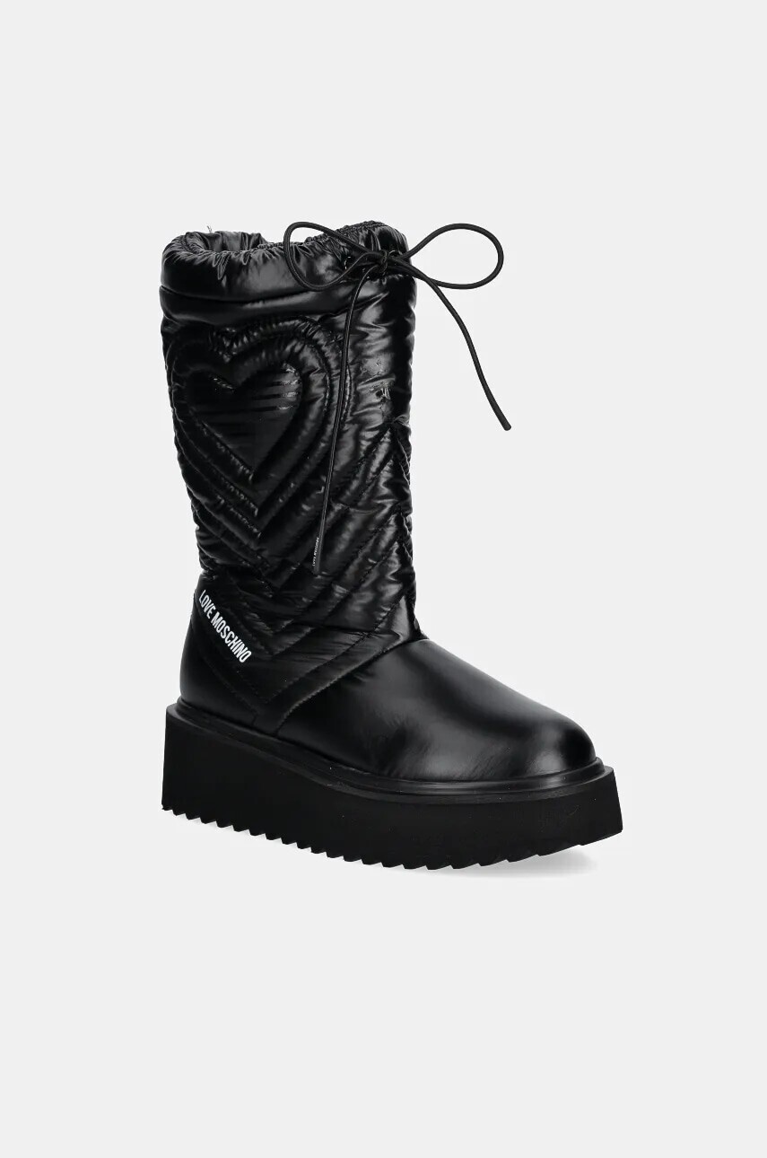 Snehule Love Moschino čierna farba, JA24276I0LIN5000