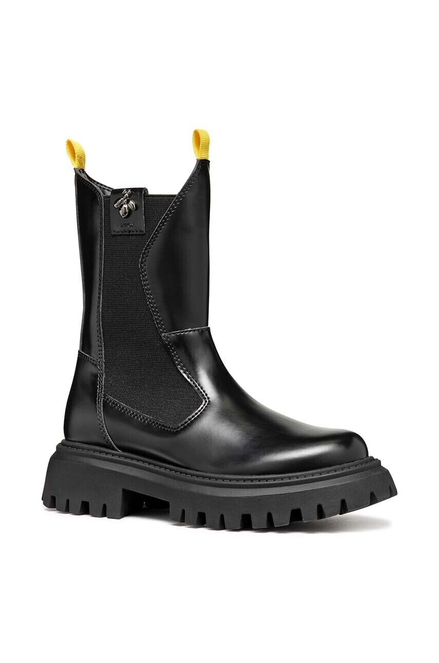 Detské čižmy Geox MAQUINNENS čierna farba, J46M6A.0CNNH