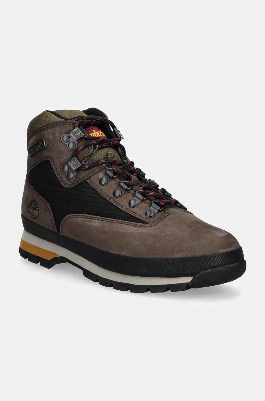 Nubukové čižmy Timberland Euro Hiker hnedá farba, TB0A6DYHW071