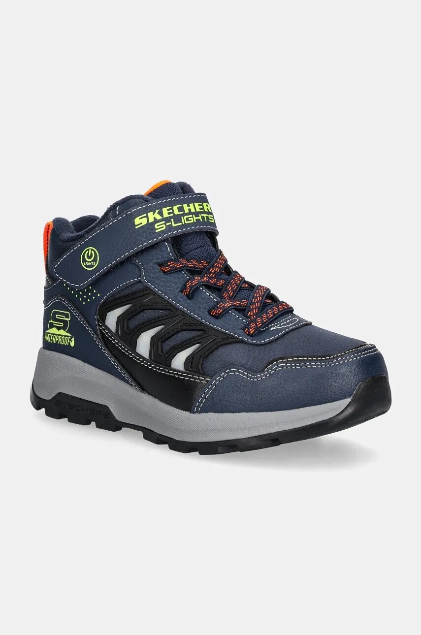 Detské zimné topánky Skechers STORM BLAZER tmavomodrá farba, 406410L