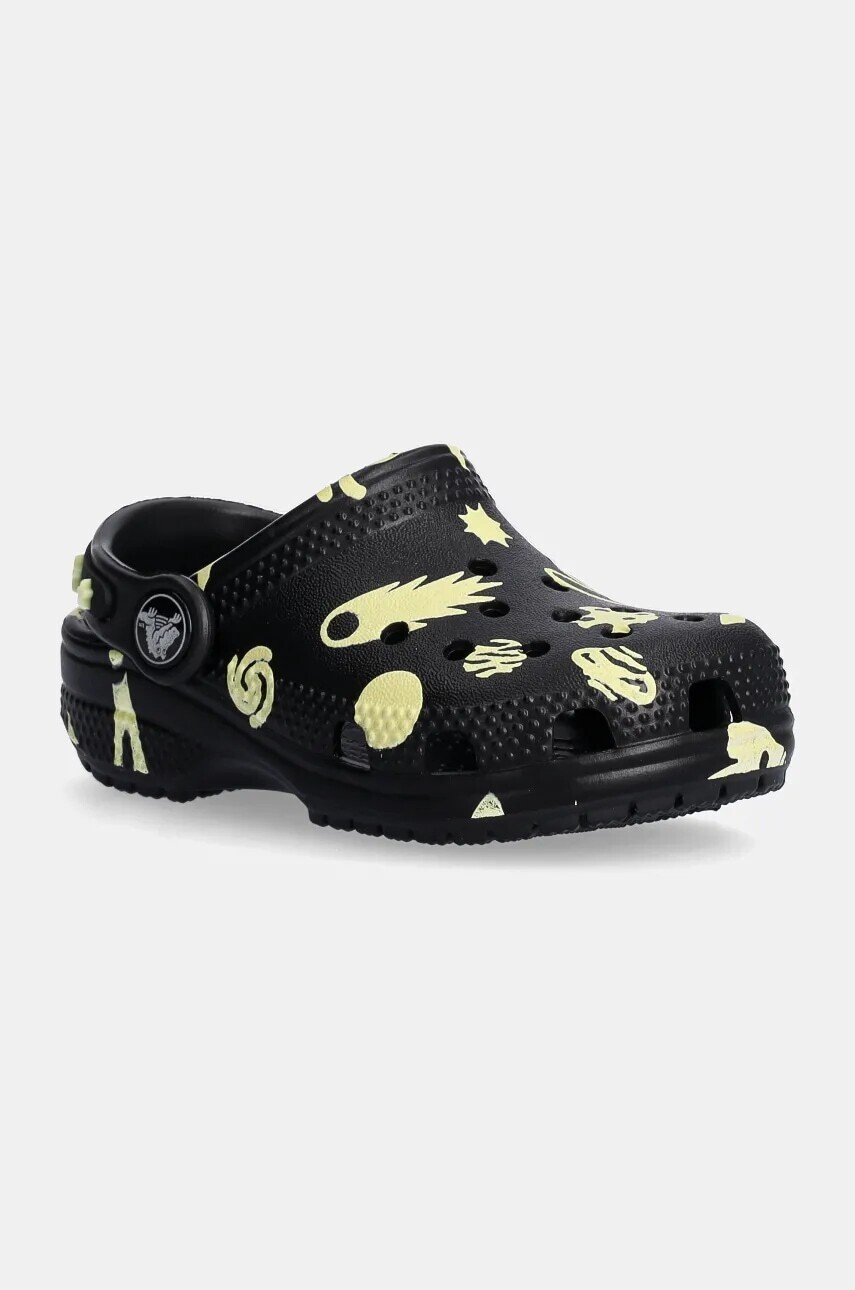 Detské šľapky Crocs CLASSIC GLOW SPACE CLOG čierna farba, 210358