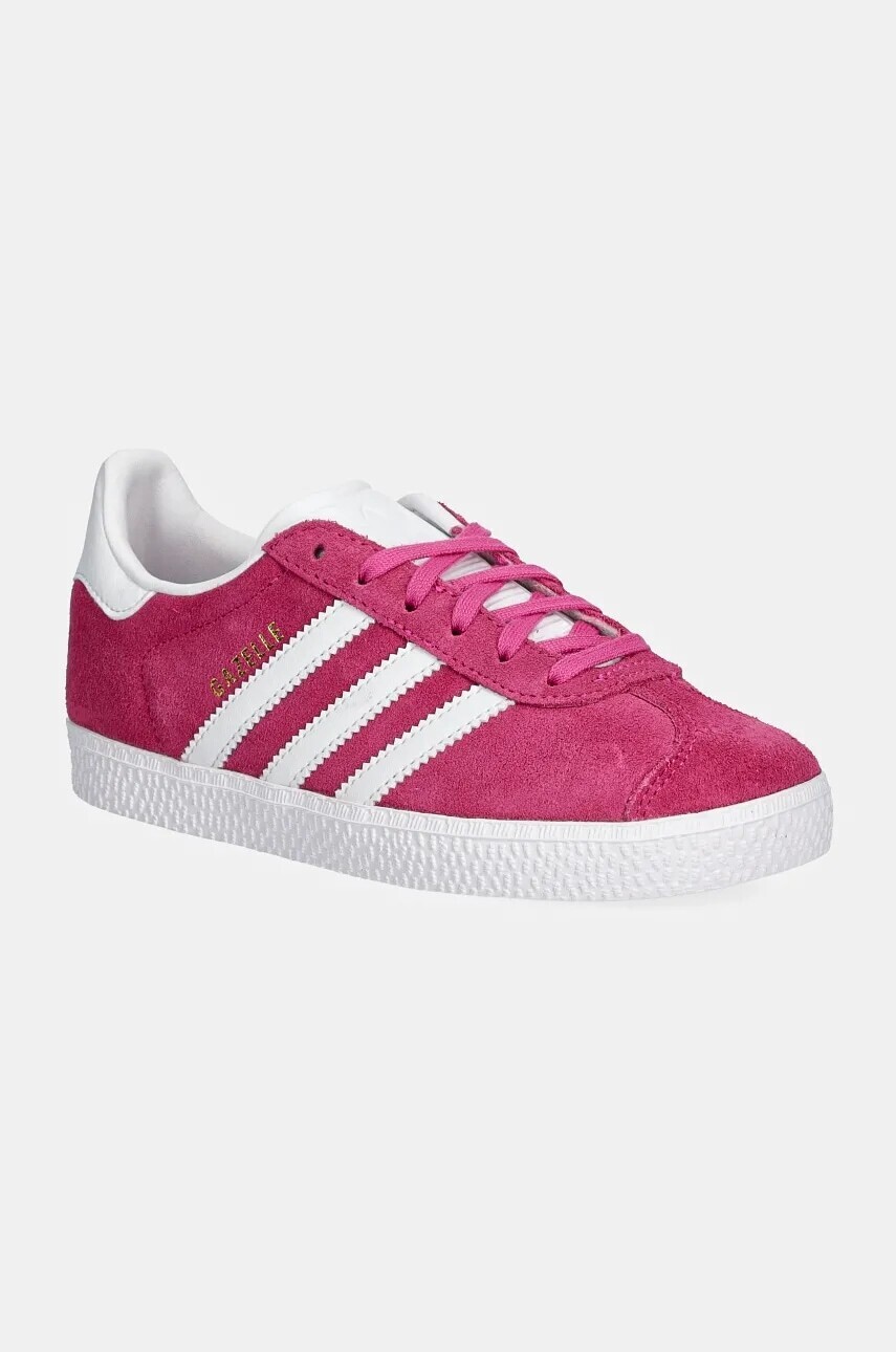 Detské semišové tenisky adidas Originals GAZELLE C ružová farba, IF9806
