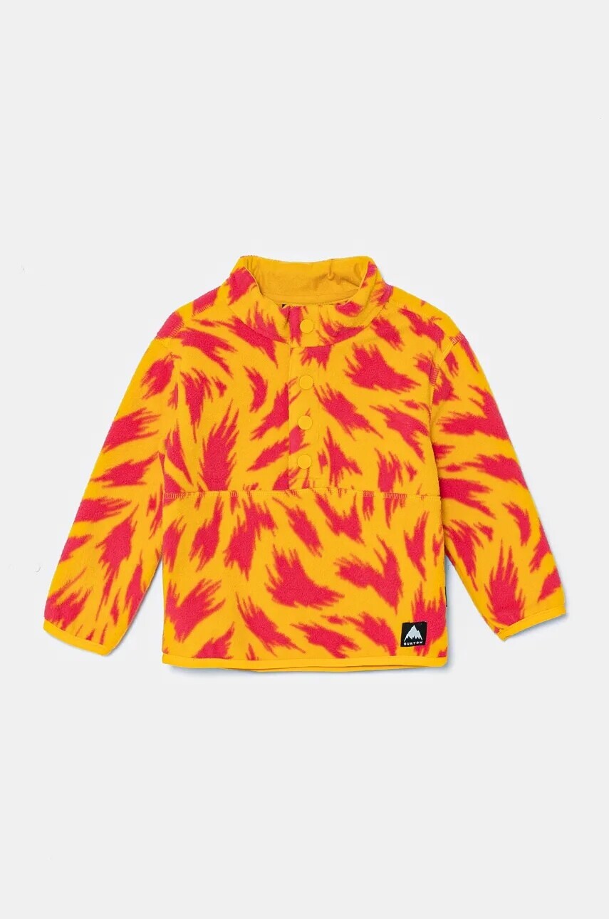 Detská fleecová mikina Burton CINDER žltá farba, vzorovaná, 238411