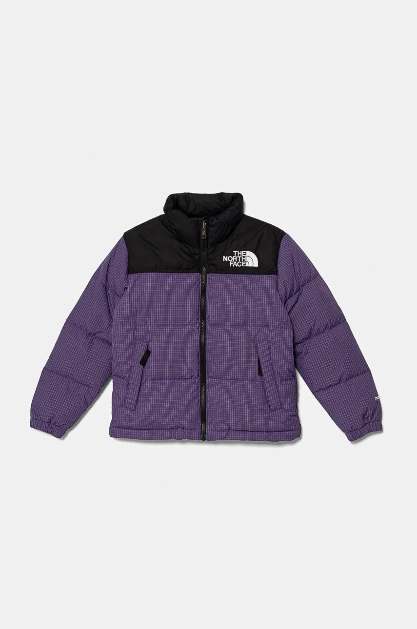 Detská páperová bunda The North Face TEEN 1996 RETRO NUPTSE JACKET fialová farba, NF0A8A4C6KO1
