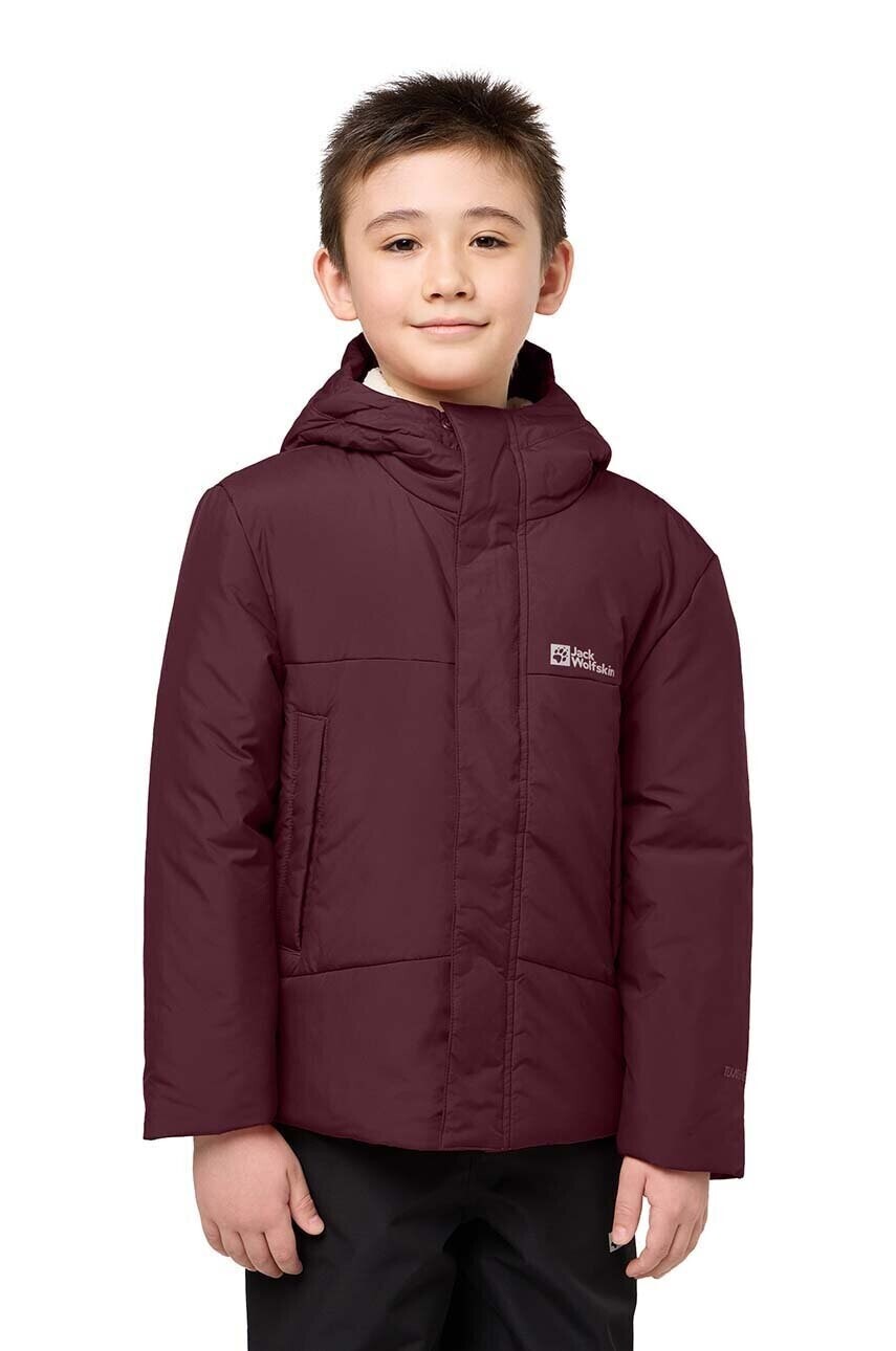 Detská zimná bunda Jack Wolfskin fialová farba, A61847