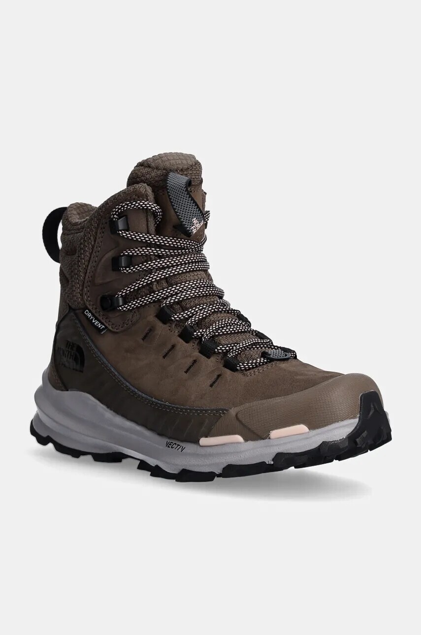 Topánky The North Face Vectiv Fastpack Insulated dámske, hnedá farba, zateplené, NF0A8AEWIX71