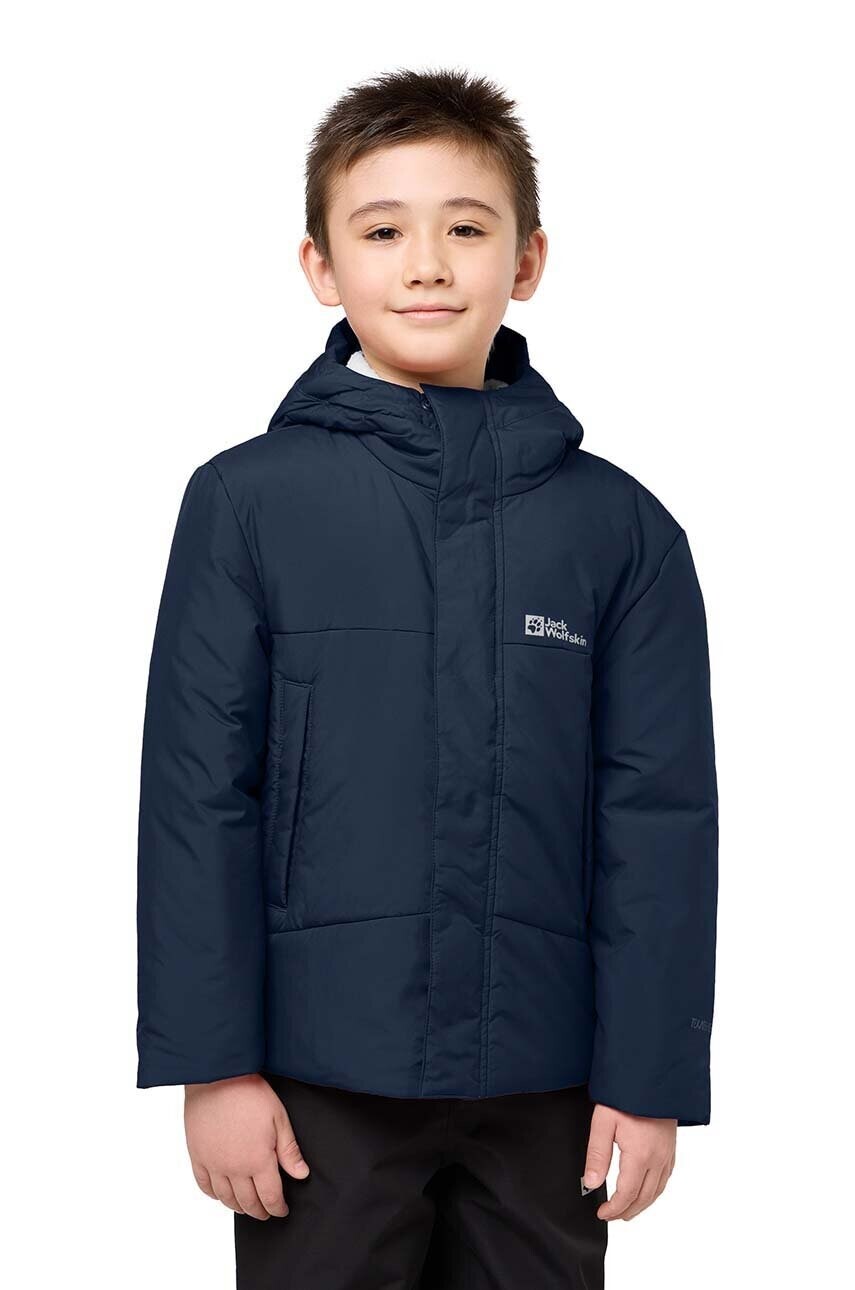 Detská zimná bunda Jack Wolfskin tmavomodrá farba, A61847