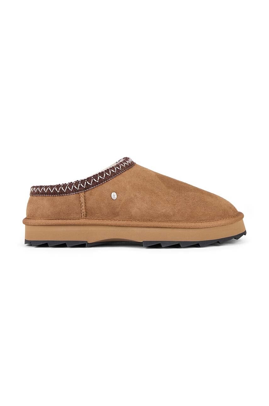 Semišové papuče Emu Australia Sharky Scuff hnedá farba, W13179
