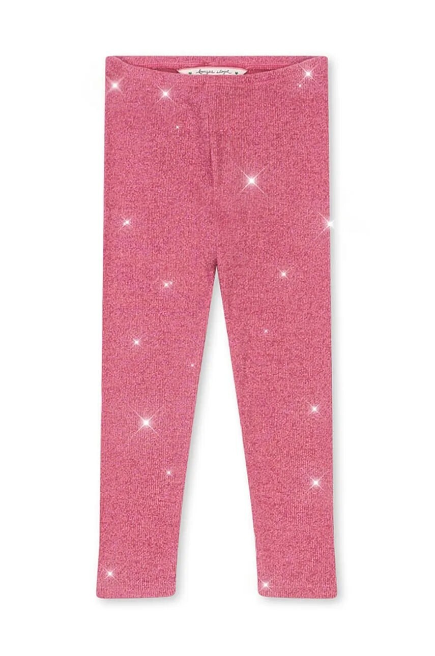 Detské legíny Konges Sløjd ROLI PANTS ružová farba, jednofarebné, KS101655