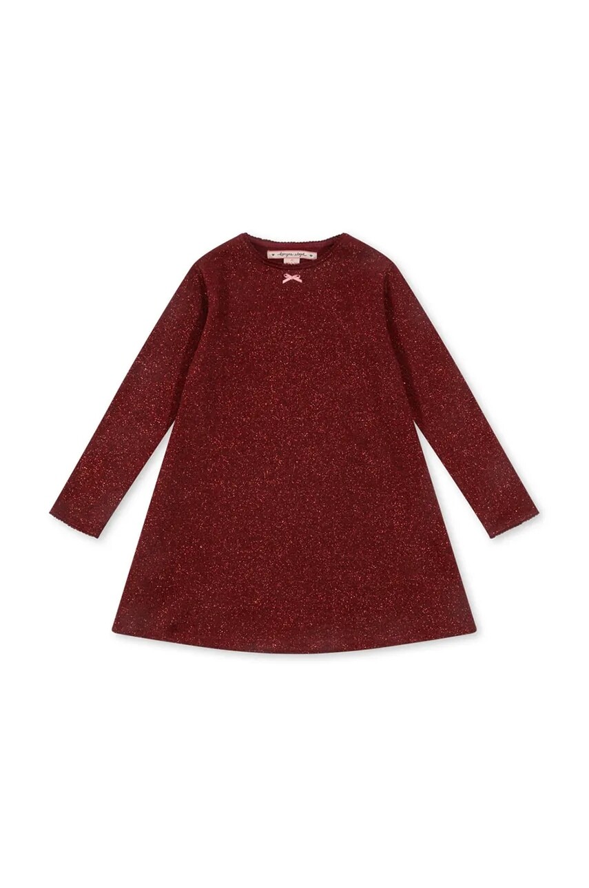 Šaty Konges Sløjd ROLI DRESS červená farba, mini, áčkový strih, KS102090