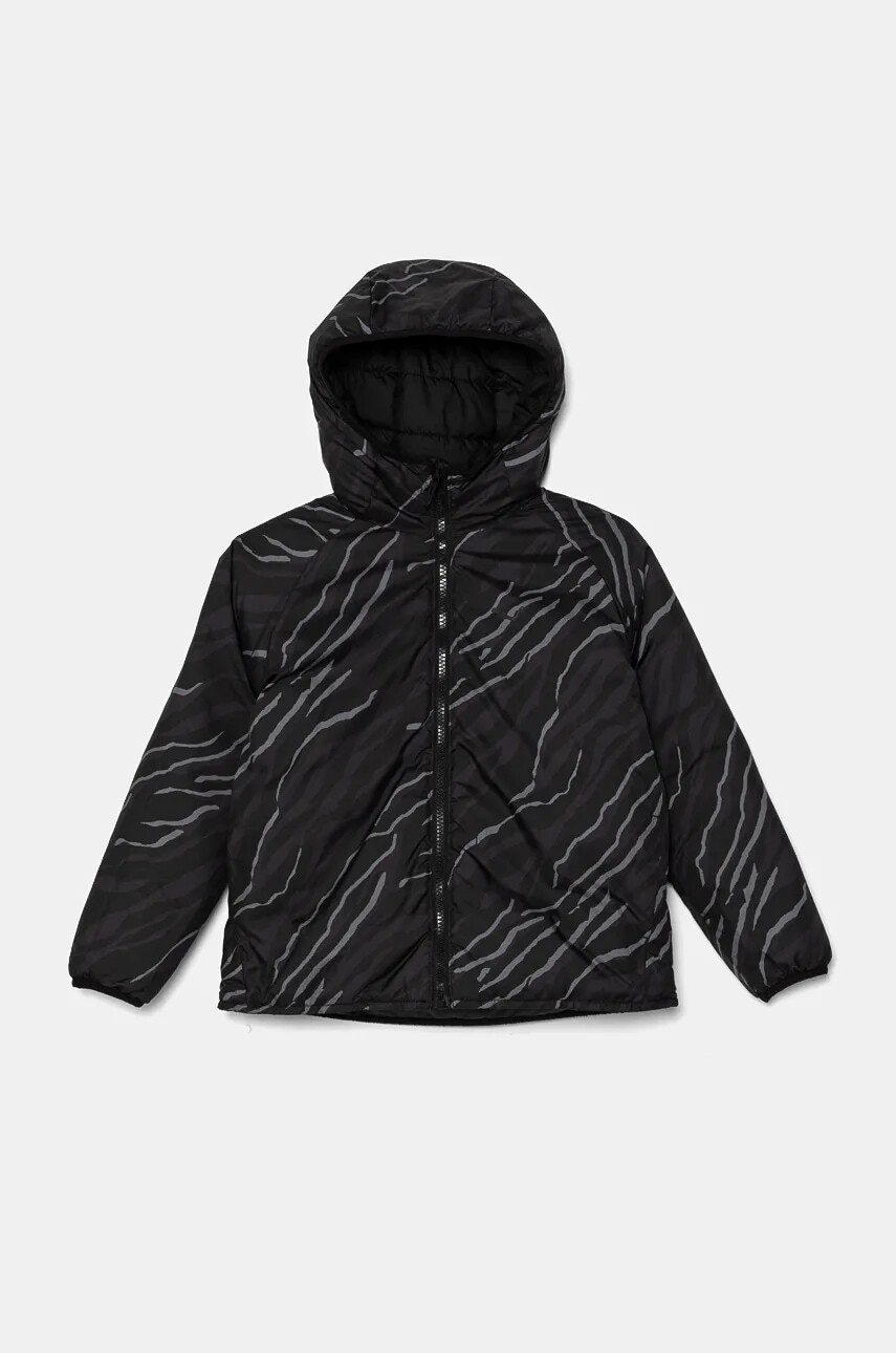 Detská obojstranná bunda Puma Reversible ffer jacket čierna farba, 682756