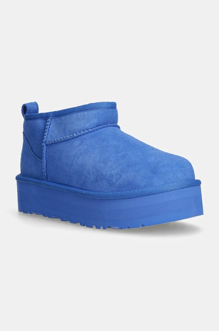 Detské semišové snehule UGG KIDS CLASSIC ULTRA MINI PLATFORM 1157791K