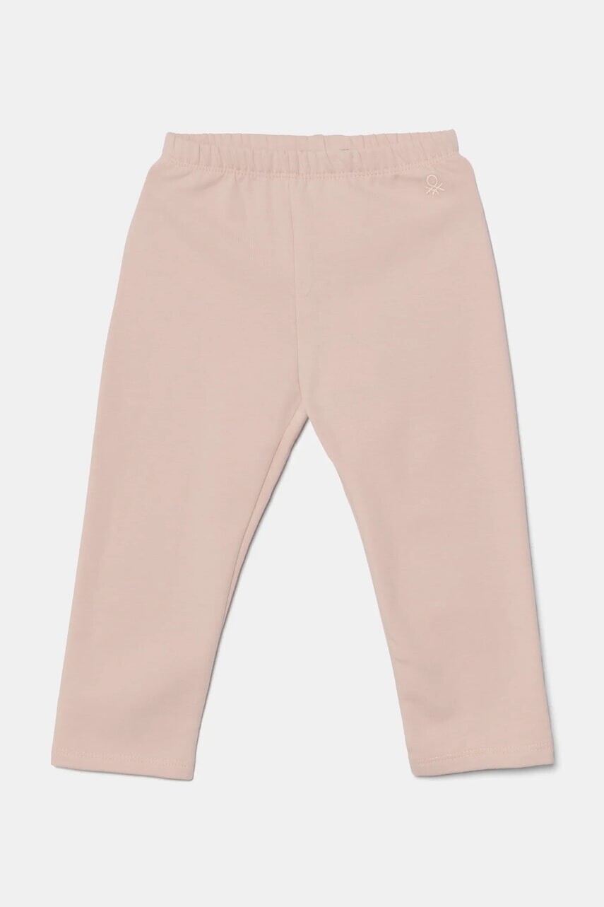 Detské legíny United Colors of Benetton ružová farba, jednofarebné, 35Q2GF019