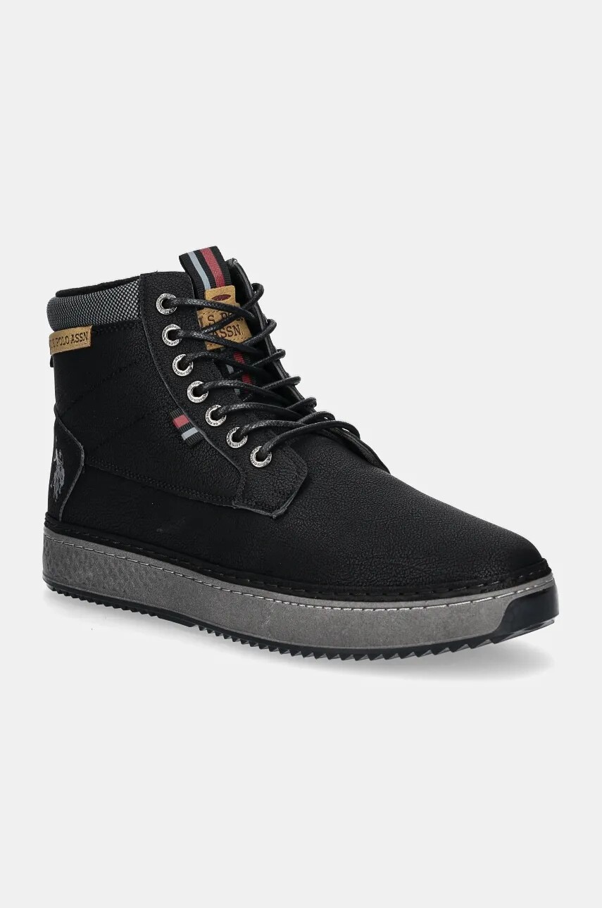 Členkové topánky U.S. Polo Assn. MOKKA pánske, čierna farba, MOKKA001M/DU1