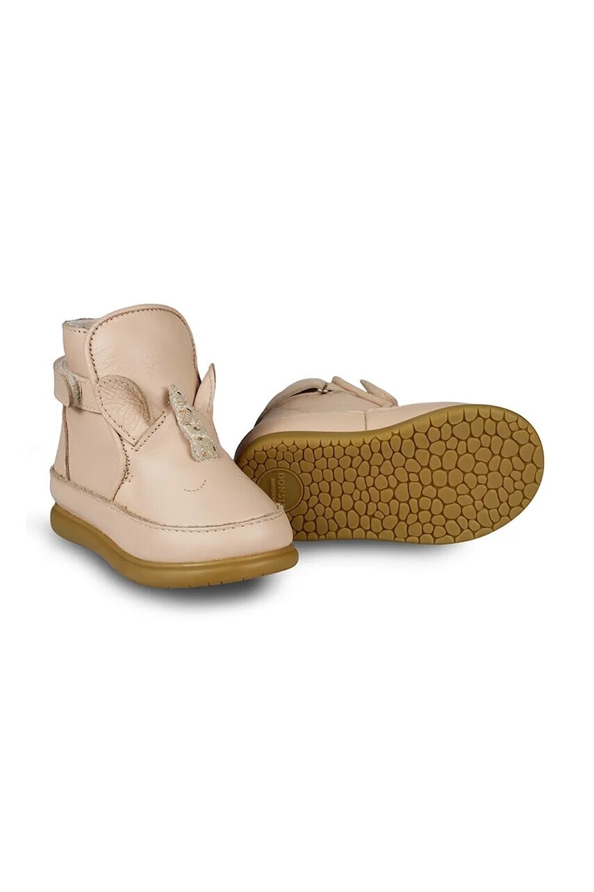 Detské zimné kožené topánky Donsje Dubu Special Shoes Unicorn ružová farba, 1500603