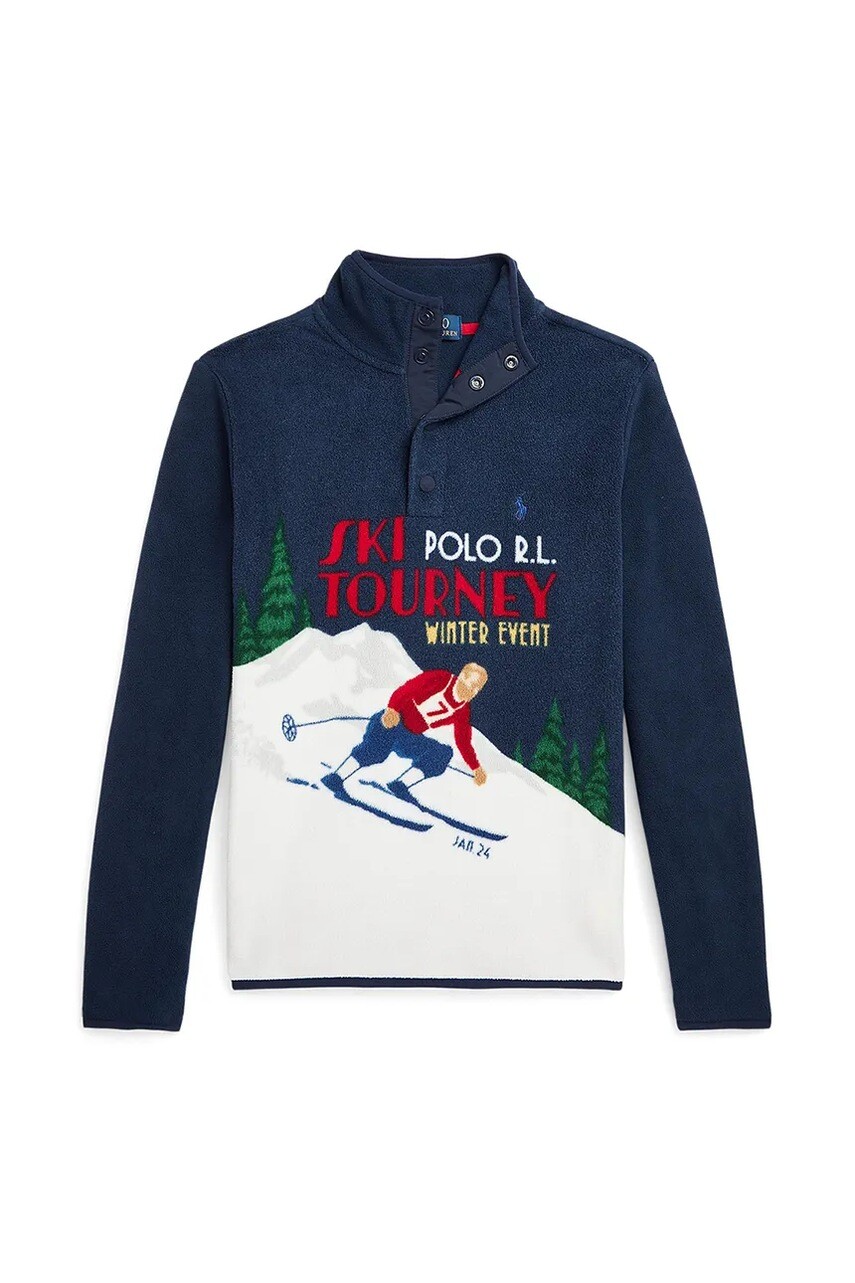 Detský sveter Polo Ralph Lauren tmavomodrá farba, 323953037001