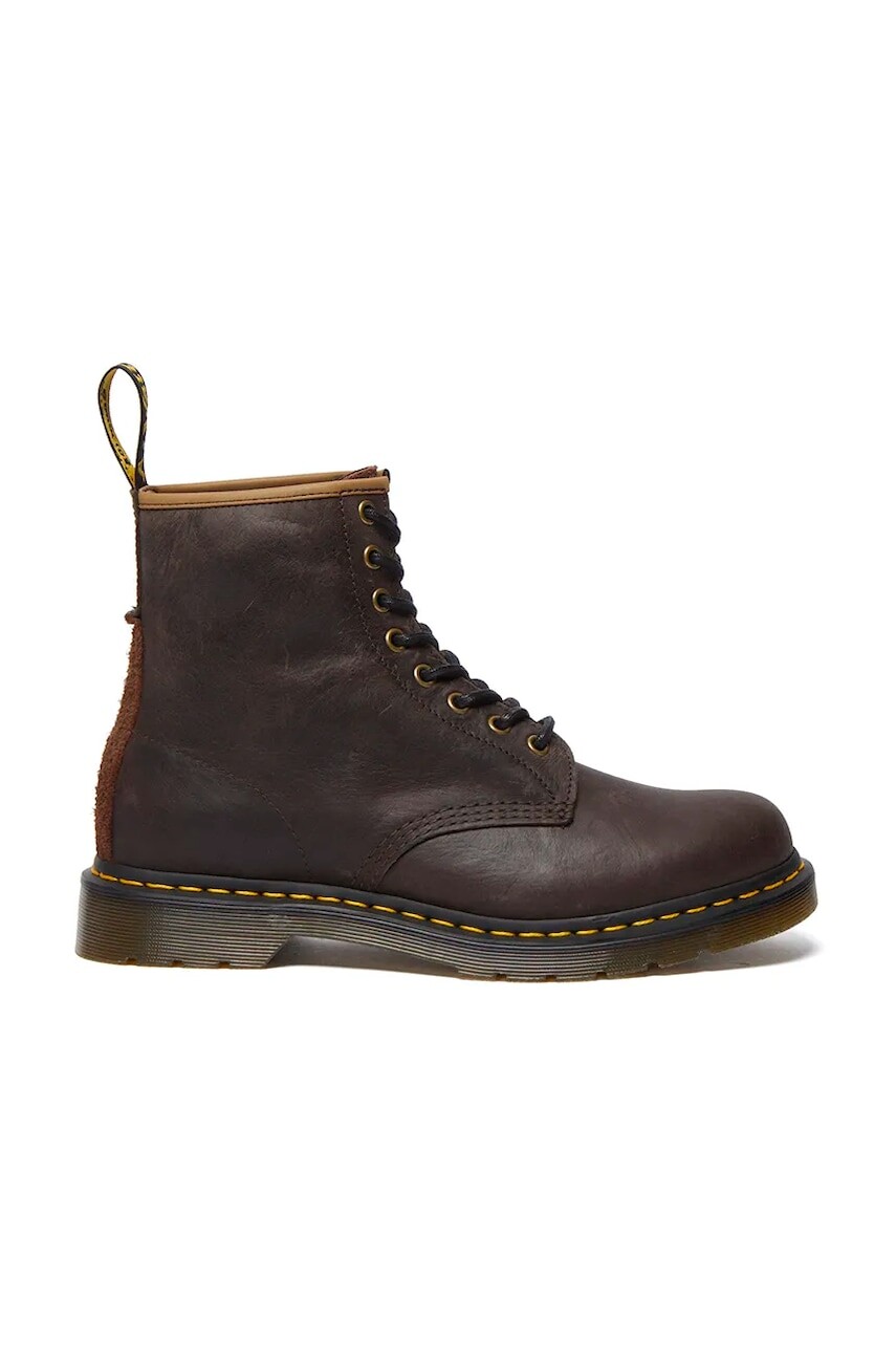 Kožené workery Dr. Martens 1460 pánske, hnedá farba, DM31871201