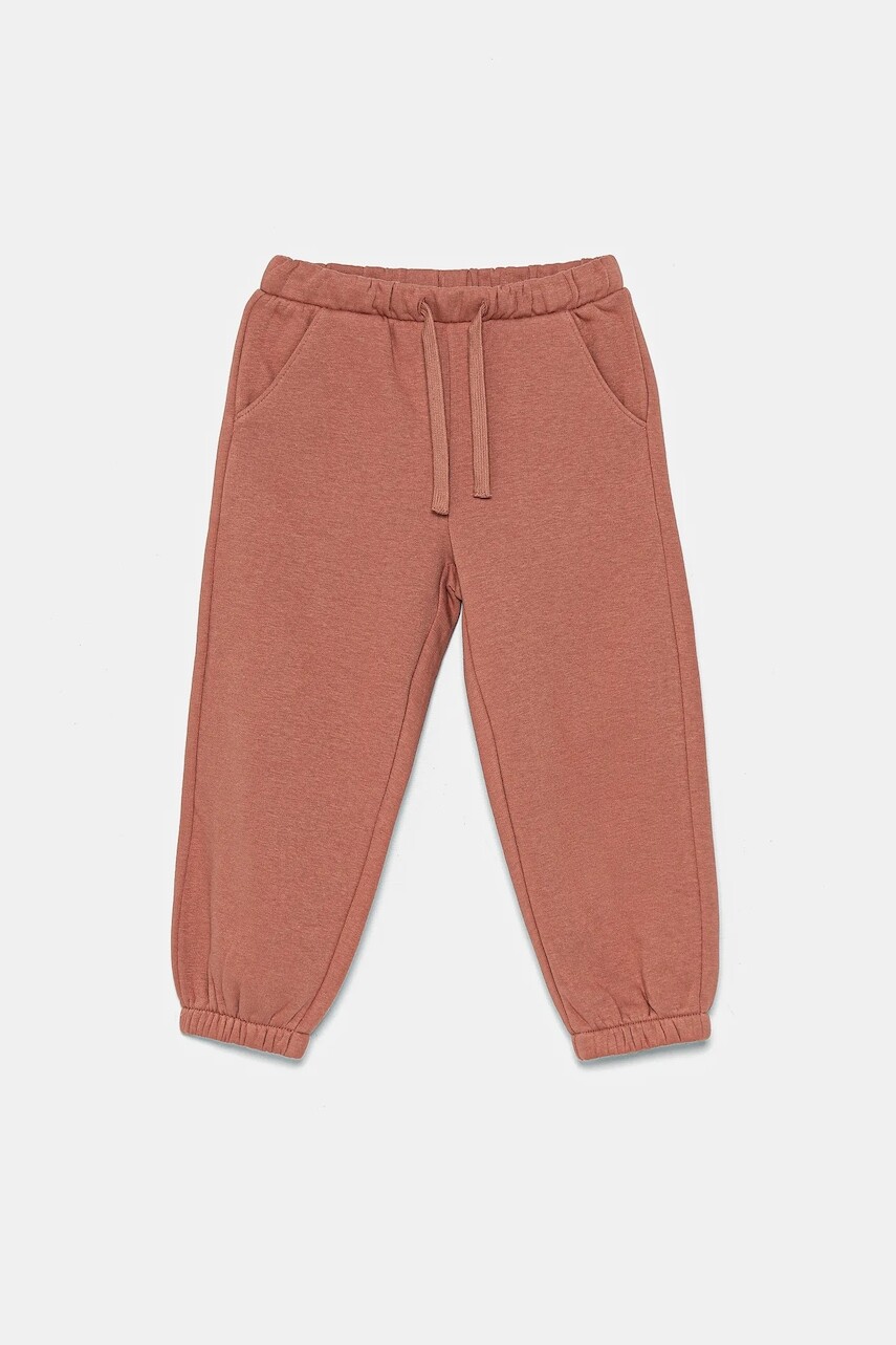 Detské tepláky United Colors of Benetton oranžová farba, jednofarebné, 39M2GF04F
