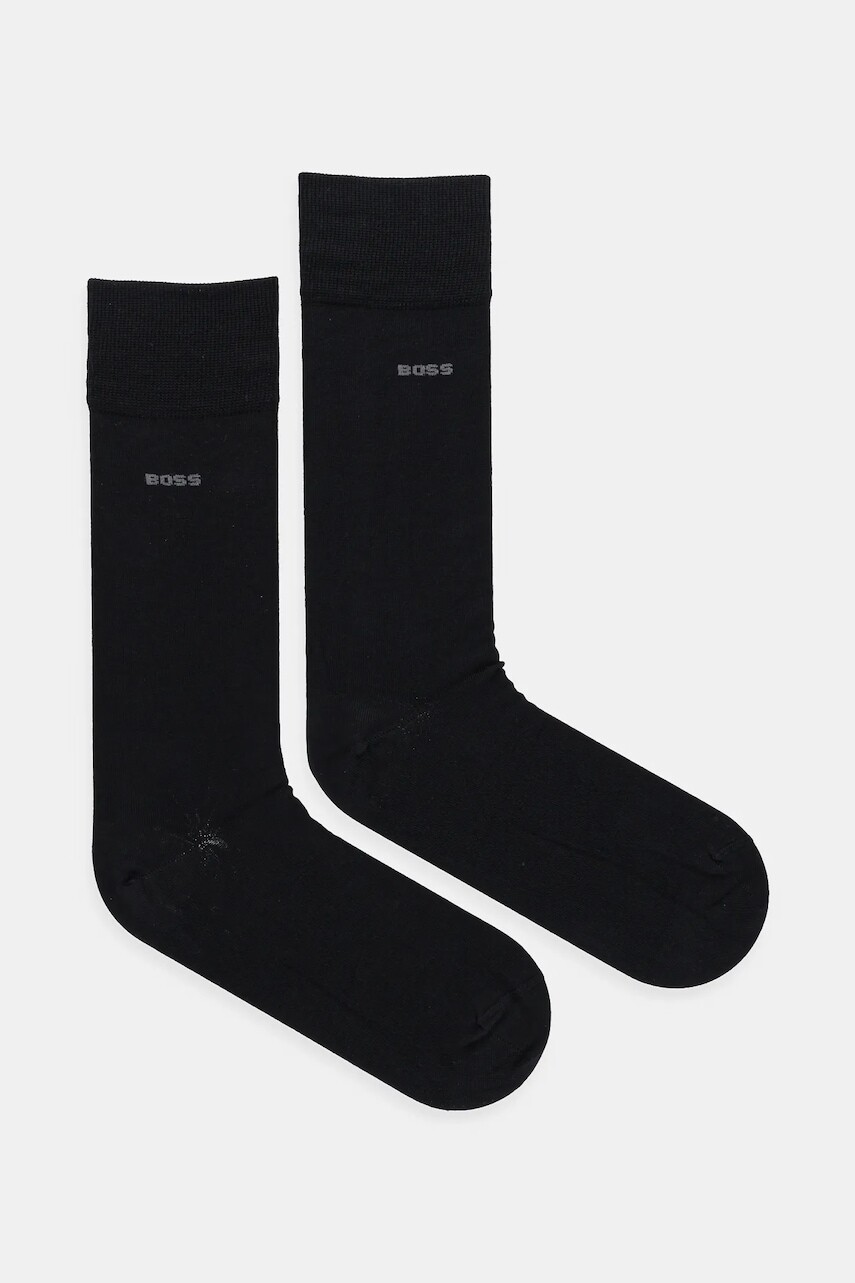 Ponožky BOSS 2-pak pánske, čierna farba, 50534901