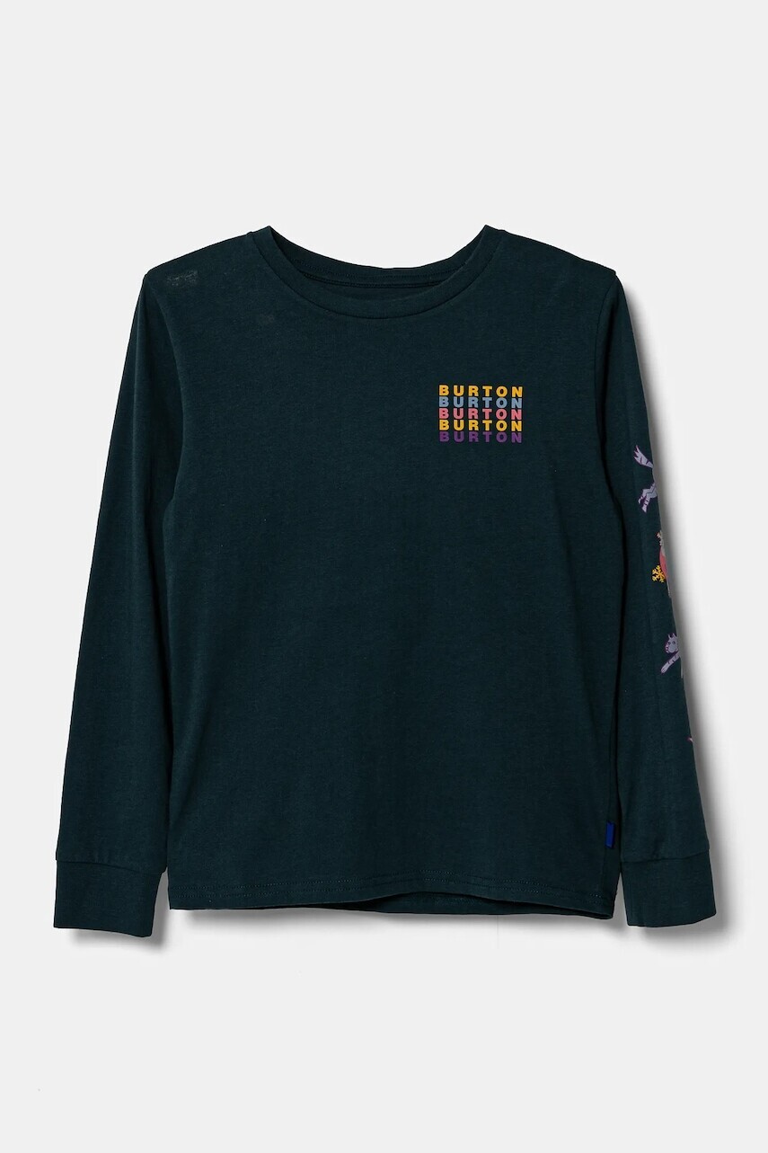 Bavlnené tričko s dlhým rukávom Burton ANIMAL SHOW tyrkysová farba, 243611