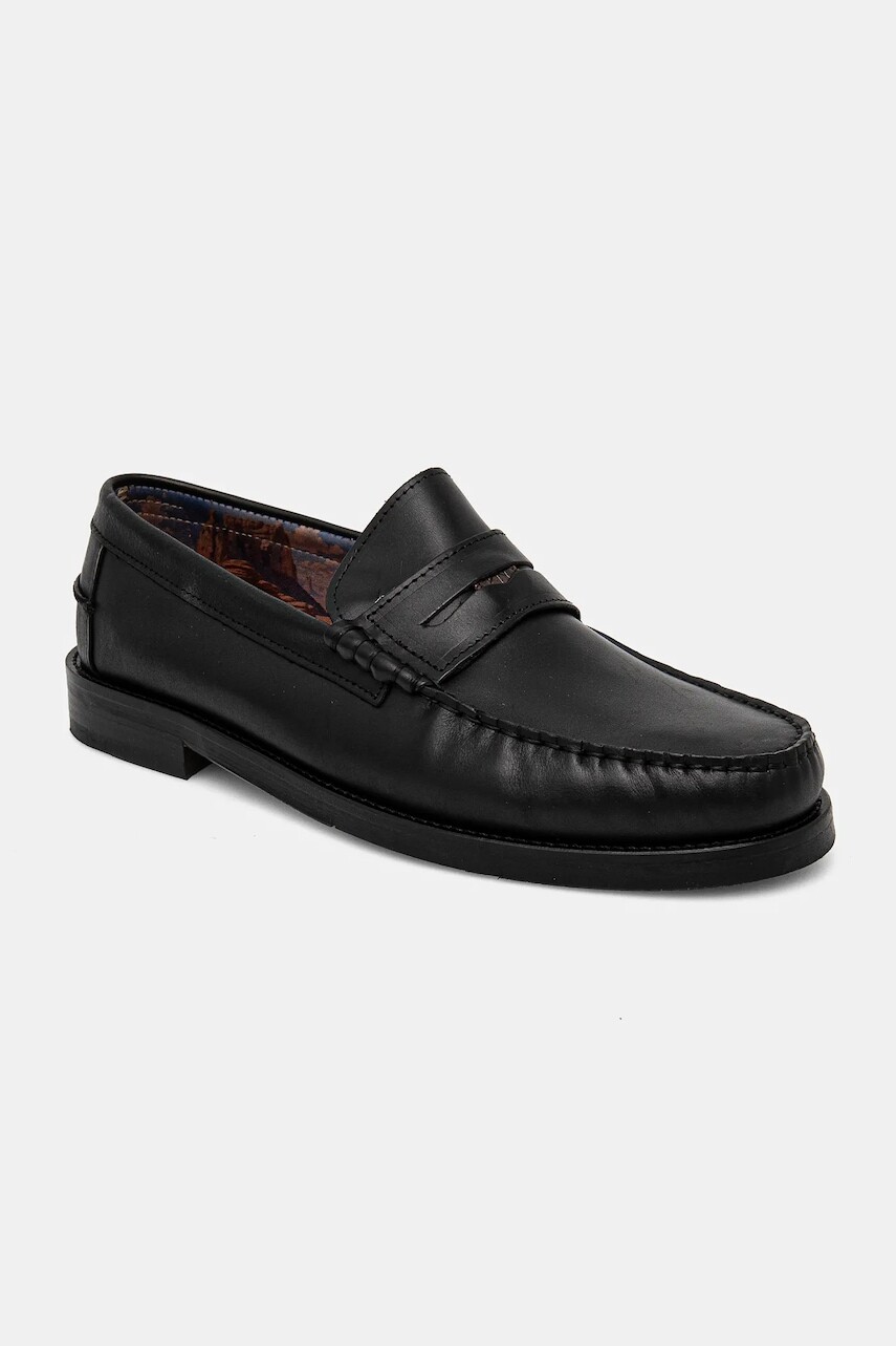 Kožené mokasíny Naked Wolfe Riviera pánske, čierna farba, Riviera Black Leather